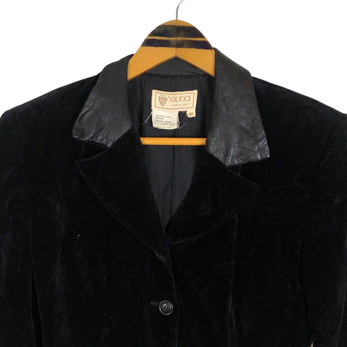 Gucci Vintage 70s Gucci Velvet Coat Single Breasted Blazer Size S / US 4 / IT 40 - 3 Thumbnail