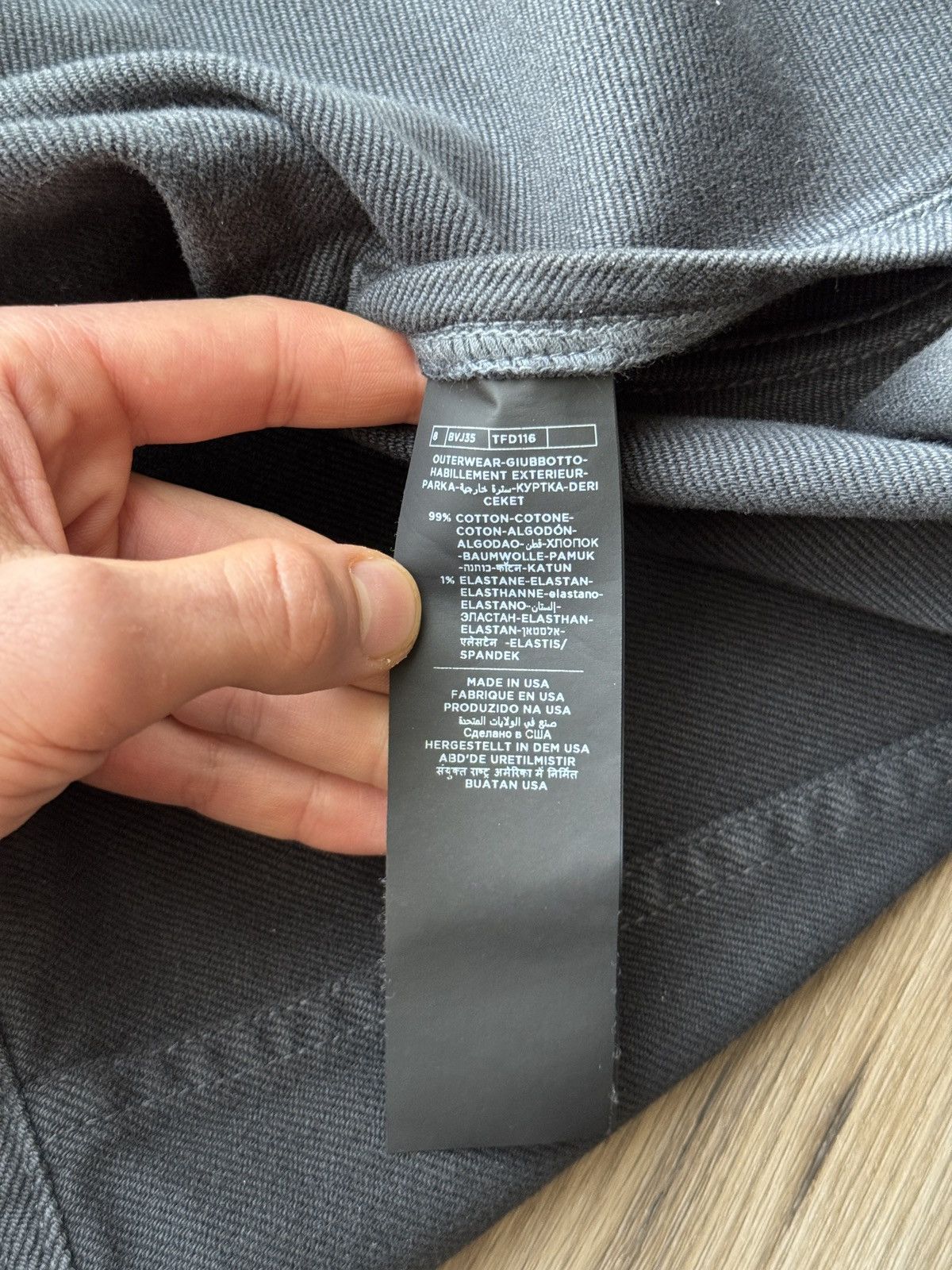 Tom Ford ⚫️ Tom Ford Graphite Black Japanese Denim Trucker Jacket Size US XXL / EU 58 / 5 - 7 Thumbnail