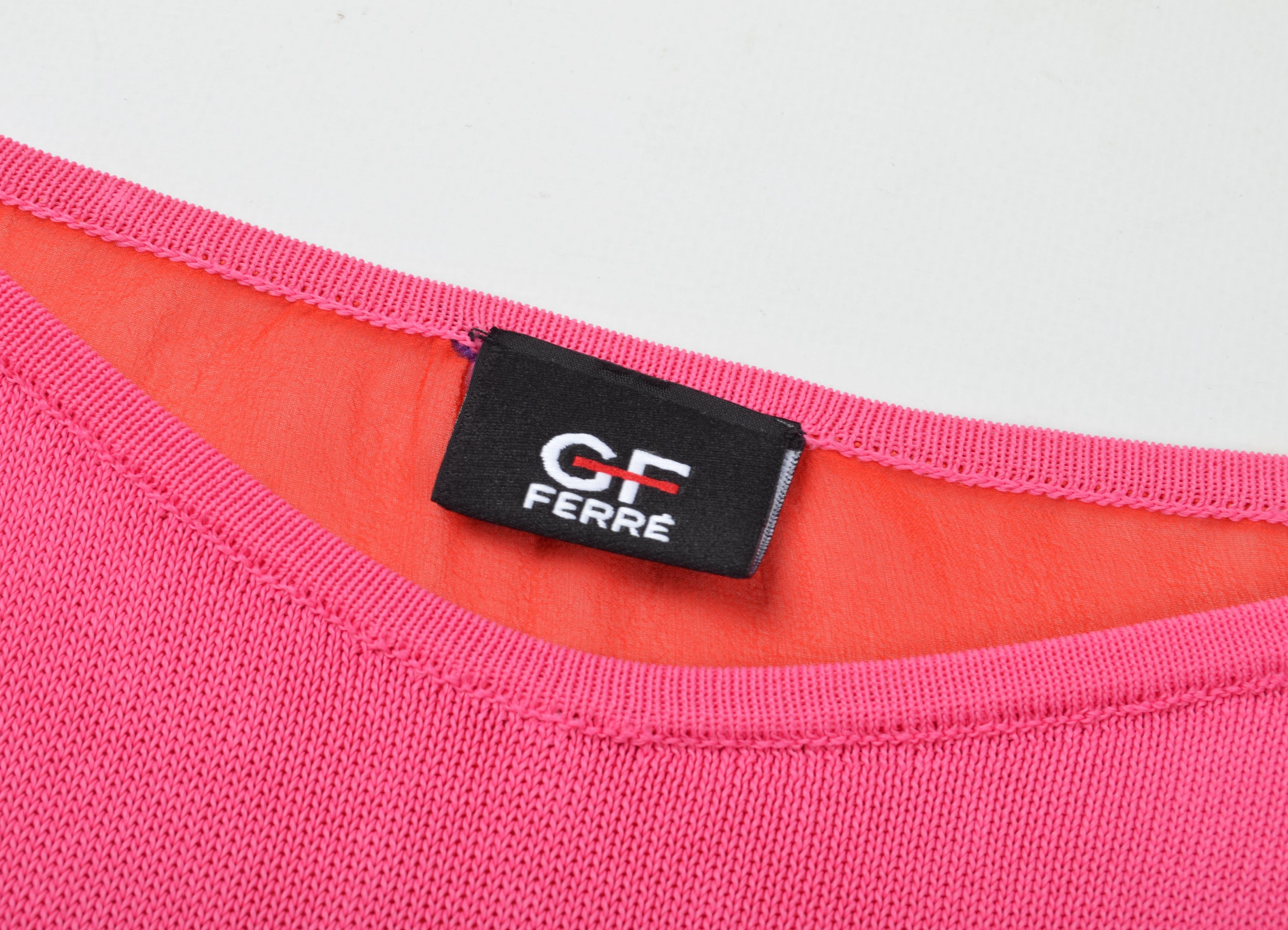 Designer × Gianfranco Ferre Gianfranco Ferre Sheer Back Pink Top Blouse Size S / US 4 / IT 40 - 9 Thumbnail