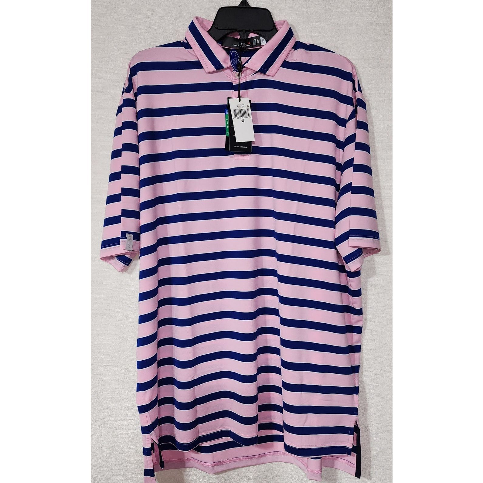 RLX Ralph Lauren RLX Ralph Lauren Polo Men's XL Pink/Blue stripe NWT Size US XL / EU 56 / 4 - 1 Thumbnail