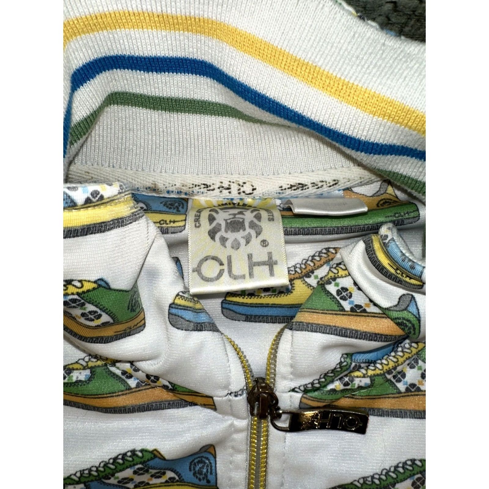 Gloverall VINTAGE CLH All Over Sneaker Print Track Jacket Zip Up 90s Y2K Streetwear XL Men White Sweatshirt? Size US XL / EU 56 / 4 - 2 Thumbnail