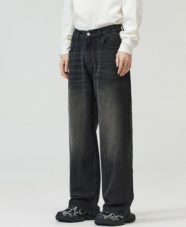 Vintage American retro Straight-leg wide-leg jeans Size US 32 / EU 48 - 2 Thumbnail