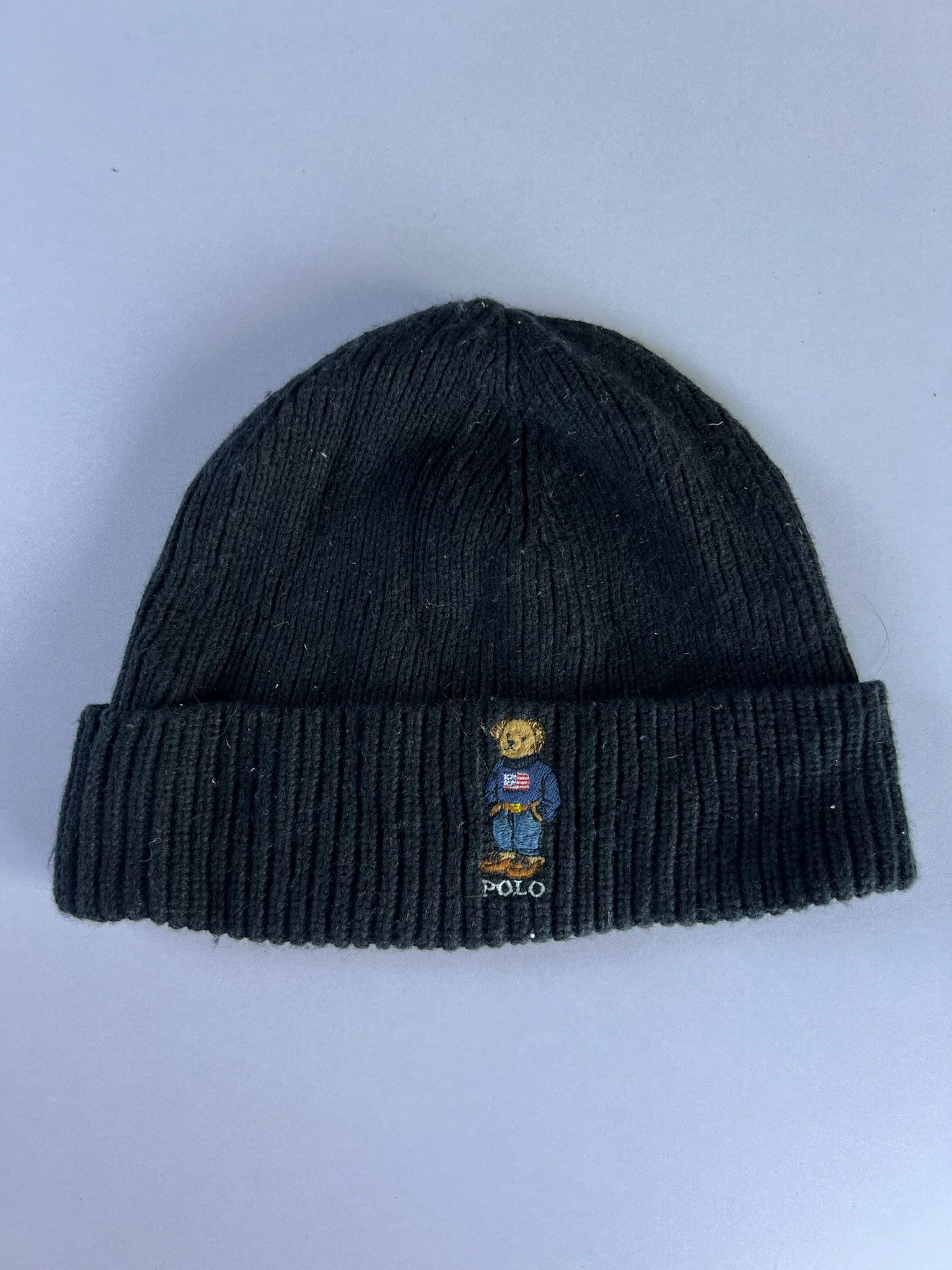 Polo Ralph Lauren × Vintage Polo bear by Ralph Lauren knit beanie Size ONE SIZE - 1 Thumbnail
