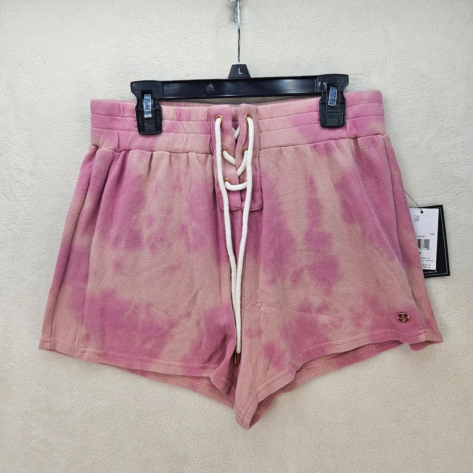 Volcom LOT OF 2 VOLCOM WOMEN'S SMALL PINK TIE DYE LIL FLEECE SHORTS Size 26" / US 2 / IT 38 - 3 Thumbnail