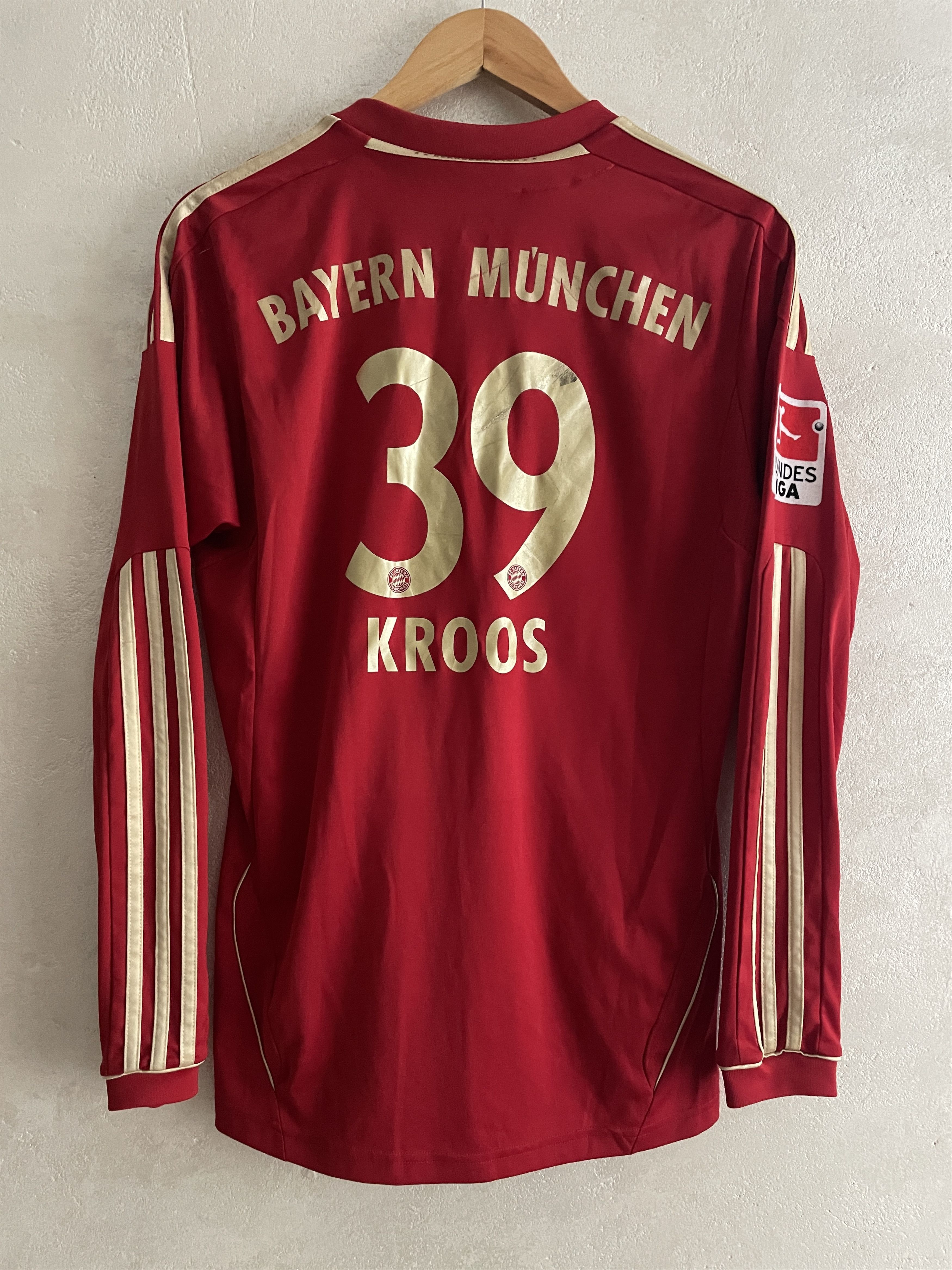Adidas Bayern Munich 2012 2013 Tony Kroos Jersey Long Sleeve Shirt Size US S / EU 44-46 / 1 - 1 Thumbnail