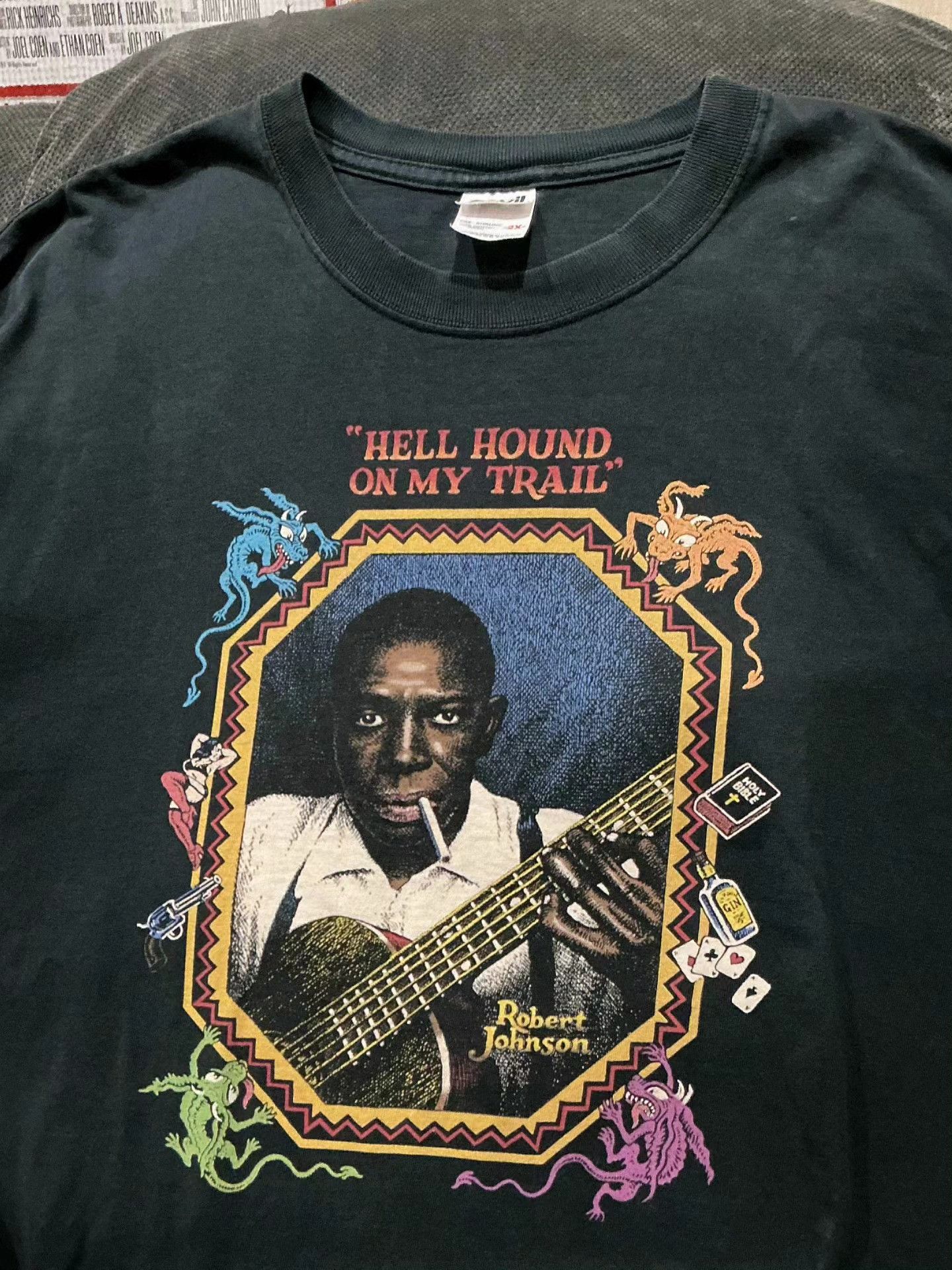 Anvil Original vintage ROBERT JOHNSON t shirt Size US XXL / EU 58 / 5 - 1 Thumbnail