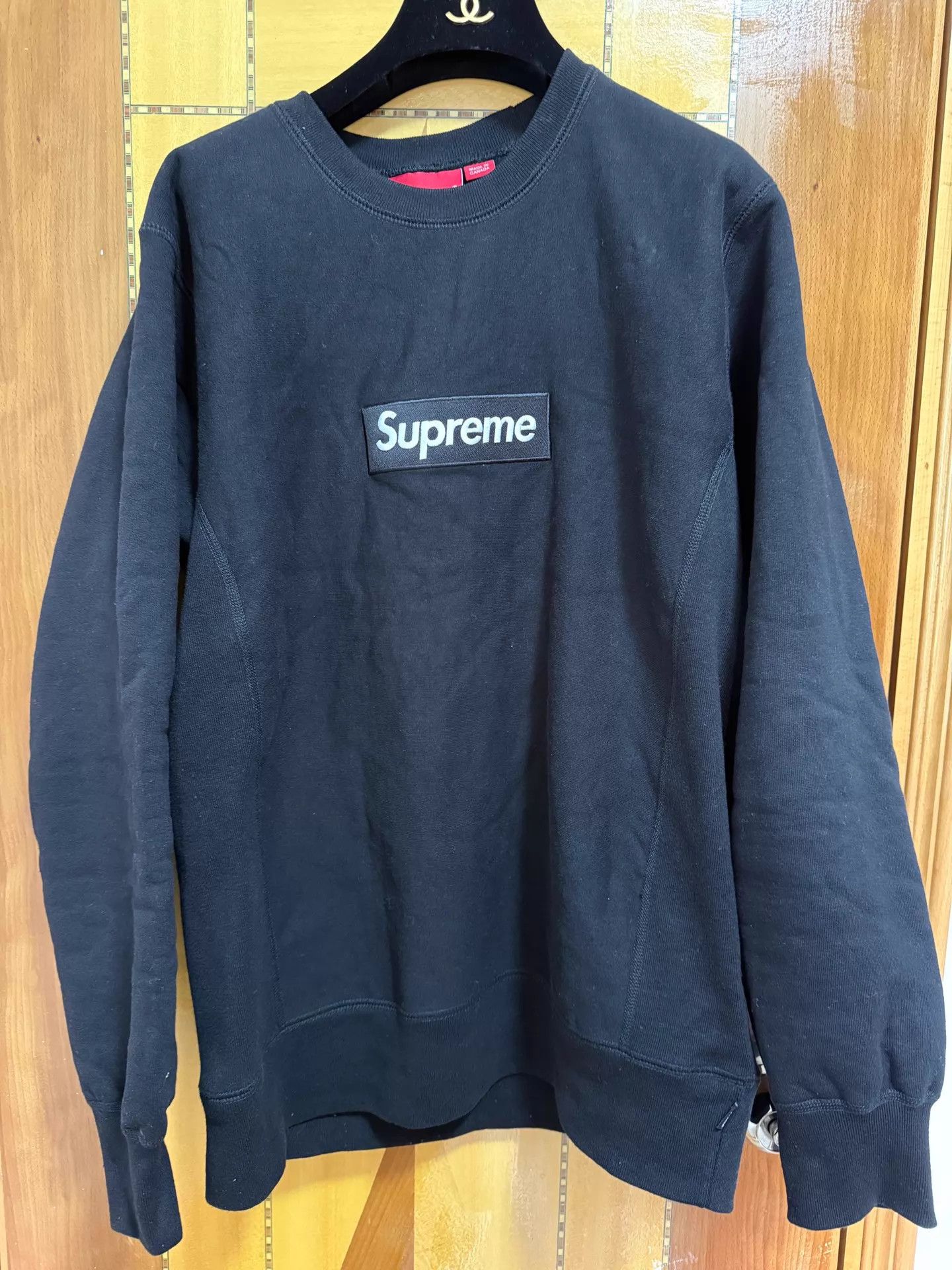 Supreme Supreme 90s Arc Logo CrewNeck Black | Grailed