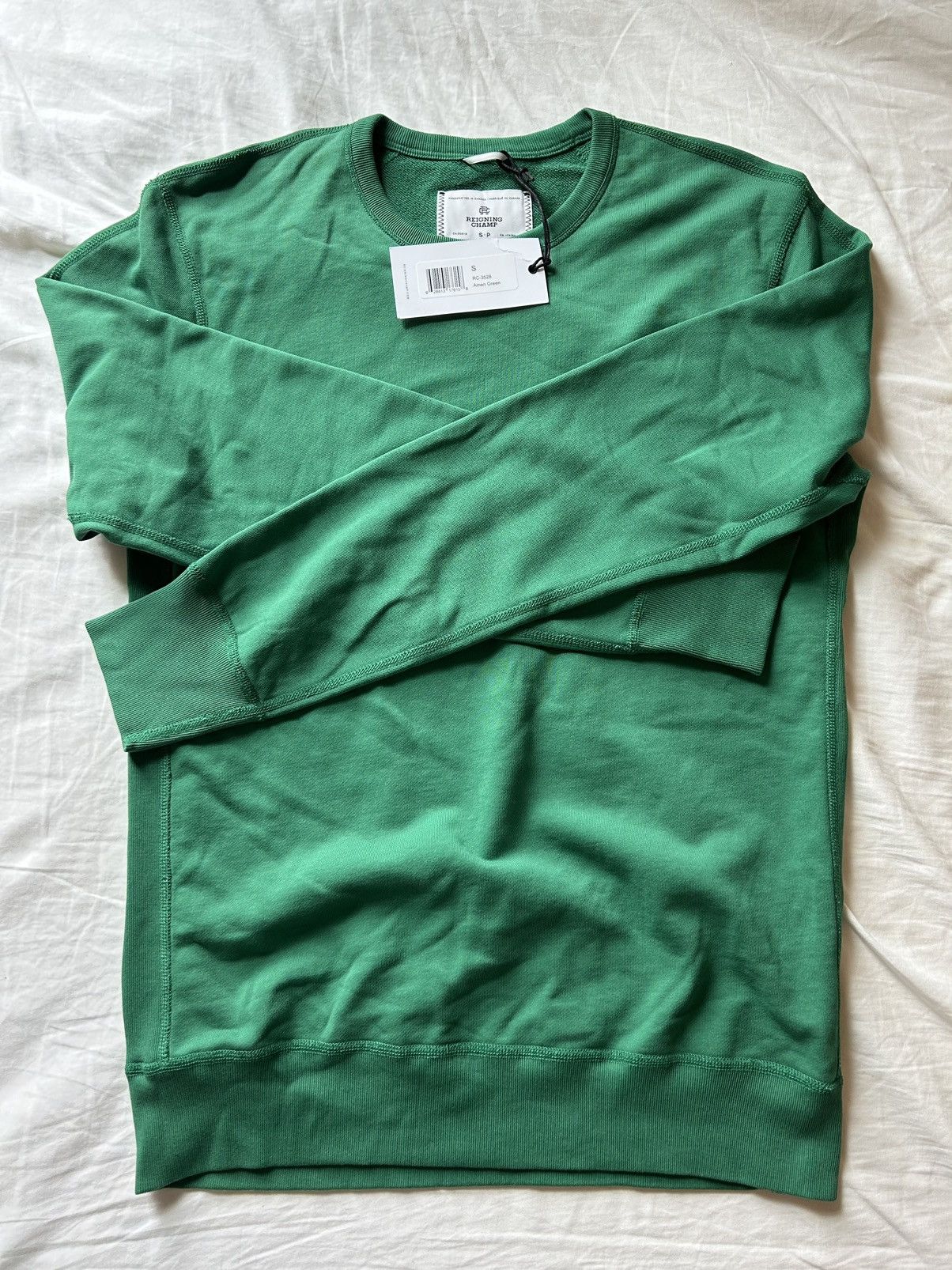 Reigning Champ Reigning Champ Lightweight Terry Slim Sweatshirt Amen Green Size US S / EU 44-46 / 1 - 1 Thumbnail