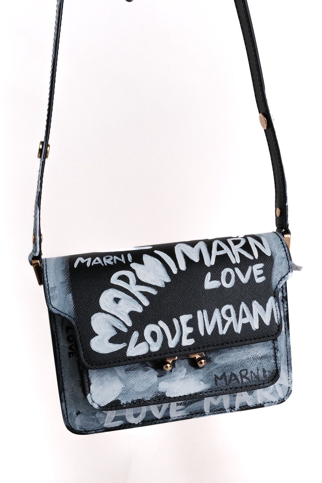 Marni Marni Love Graffiti Saffiano Leather Trunk Shoulder Bag Size ONE SIZE - 18 Thumbnail
