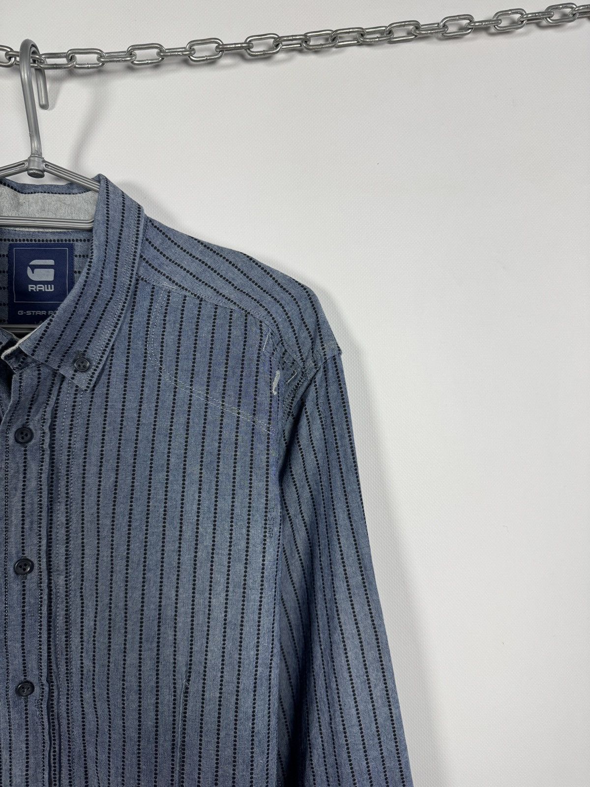 G-Star G-Star Raw Modernist Penn Striped Long Sleeve Striped Shirt Size US XXL / EU 58 / 5 - 2 Thumbnail