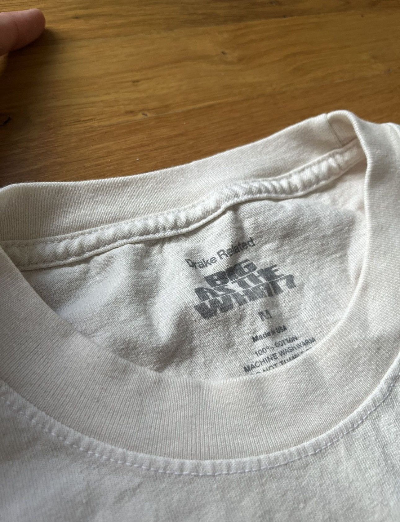 image of Drake Members Only Ovo Owl Big As The What Tour Tee Size M in Cream, Men's