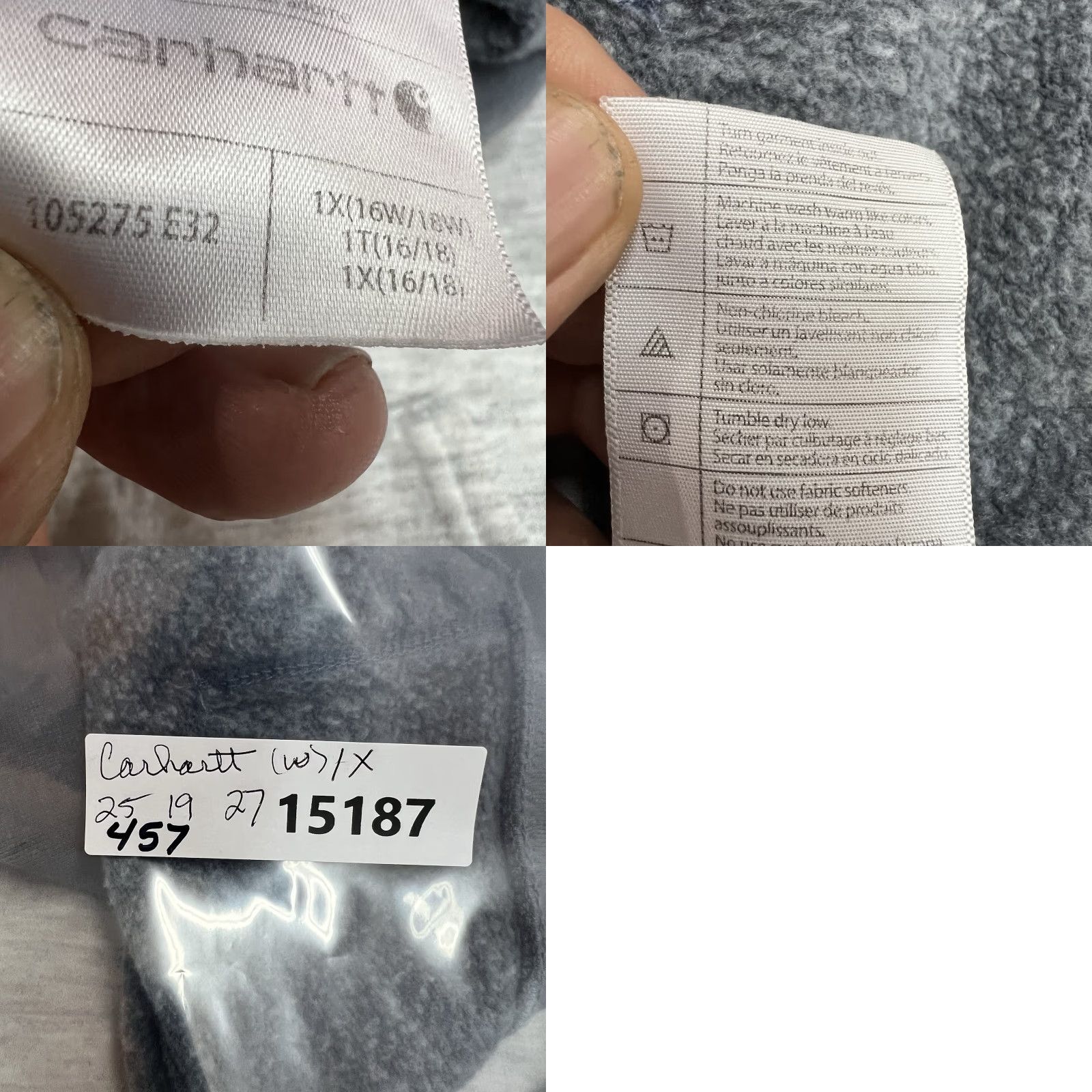 Carhartt Carhartt Hooded Pullover Sweatshirt Women 1X Gray Logo Knit Union Style Activewear Winter Fall Size XL / US 12-14 / IT 48-50 - 8 Thumbnail