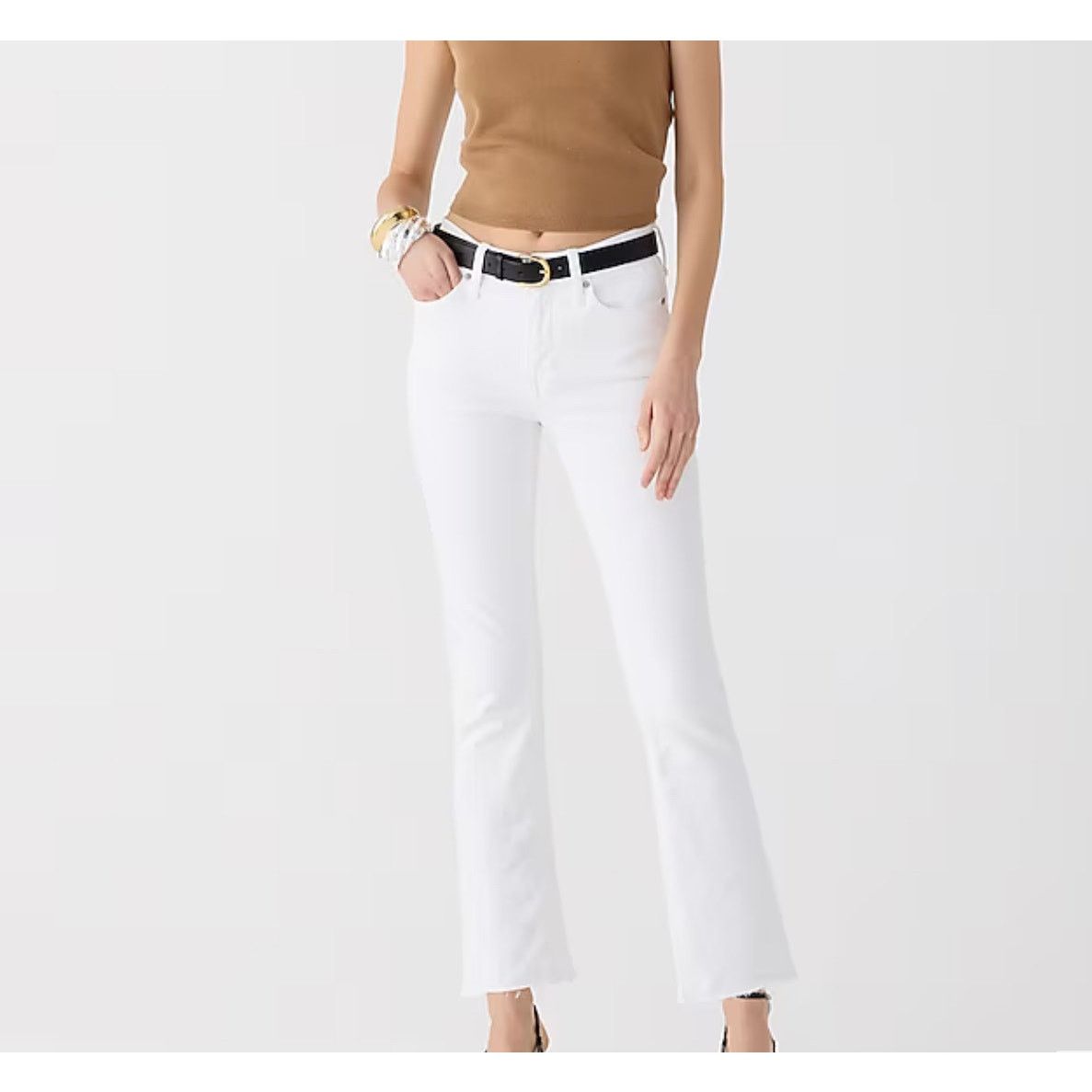 J.Crew J.Crew 9” Demi Bootcut Crop Jeans In White Size 32 Size 32" / US 10 / IT 46 - 1 Thumbnail