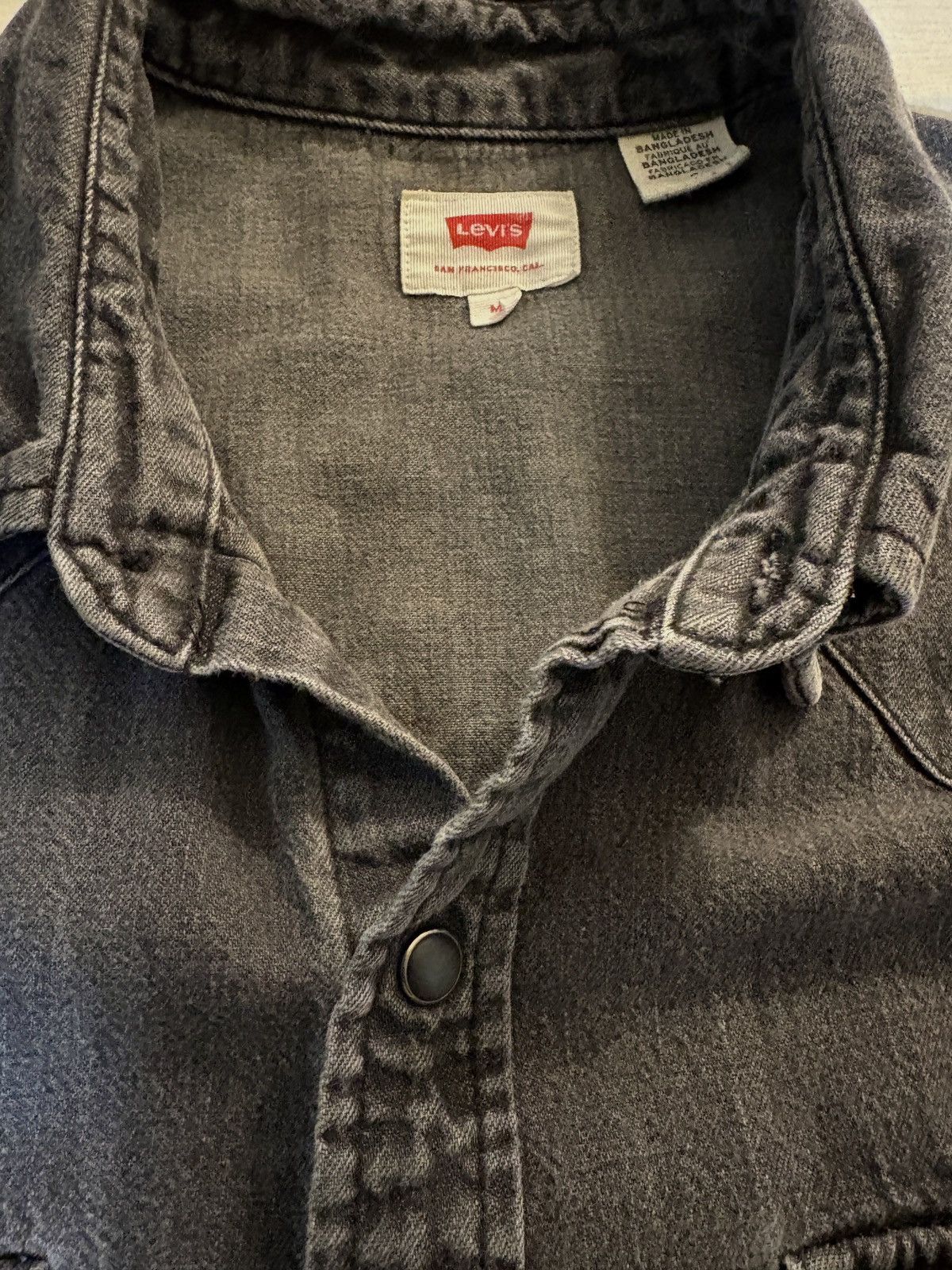 Levi's × Levi's Vintage Clothing Levi’s M Classic Western Denim Shirt, Charcoal Greyy Size US M / EU 48-50 / 2 - 3 Thumbnail