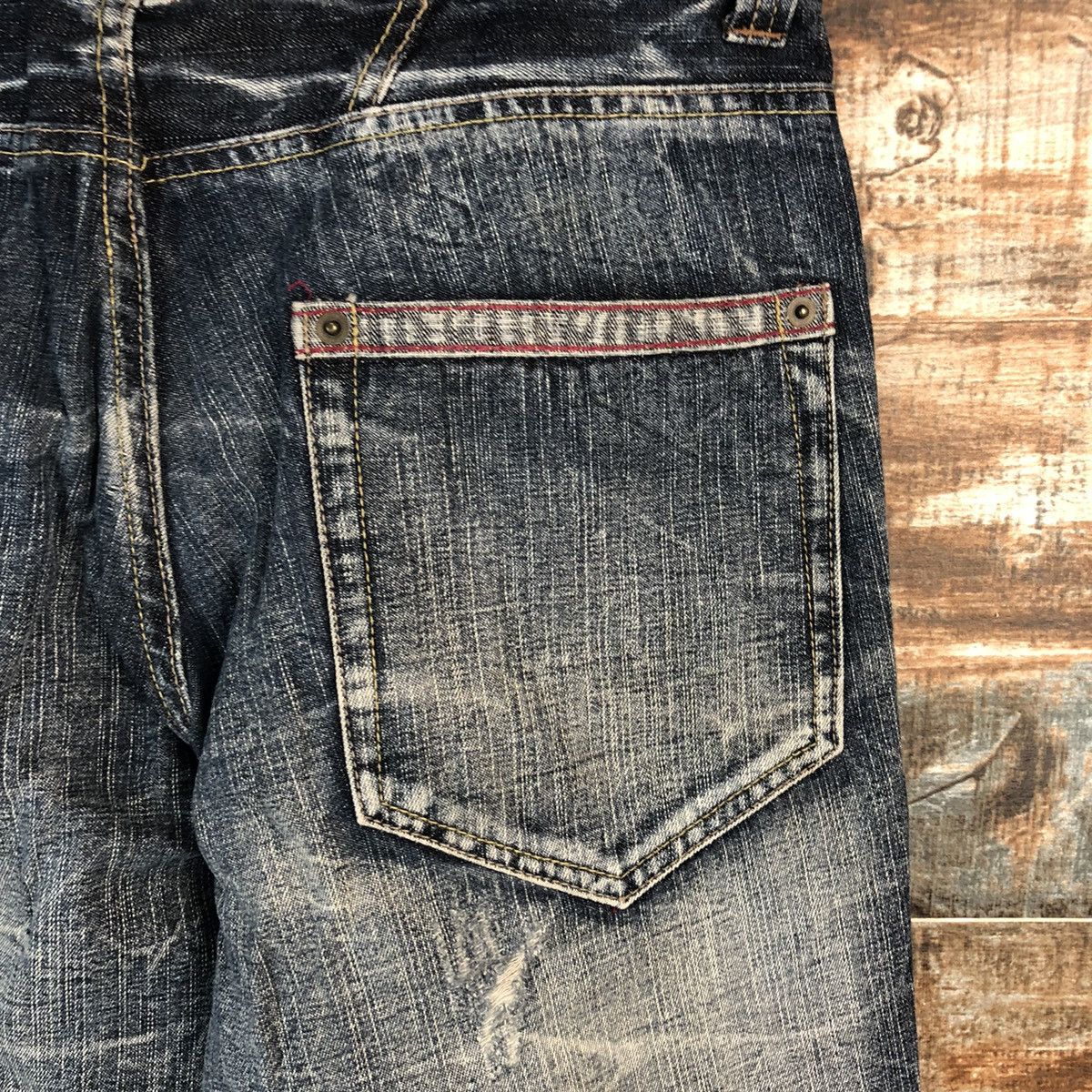 Japanese Brand DL Japanese Brand Blue Denim Pants #C633 Size US 31 - 16 Thumbnail