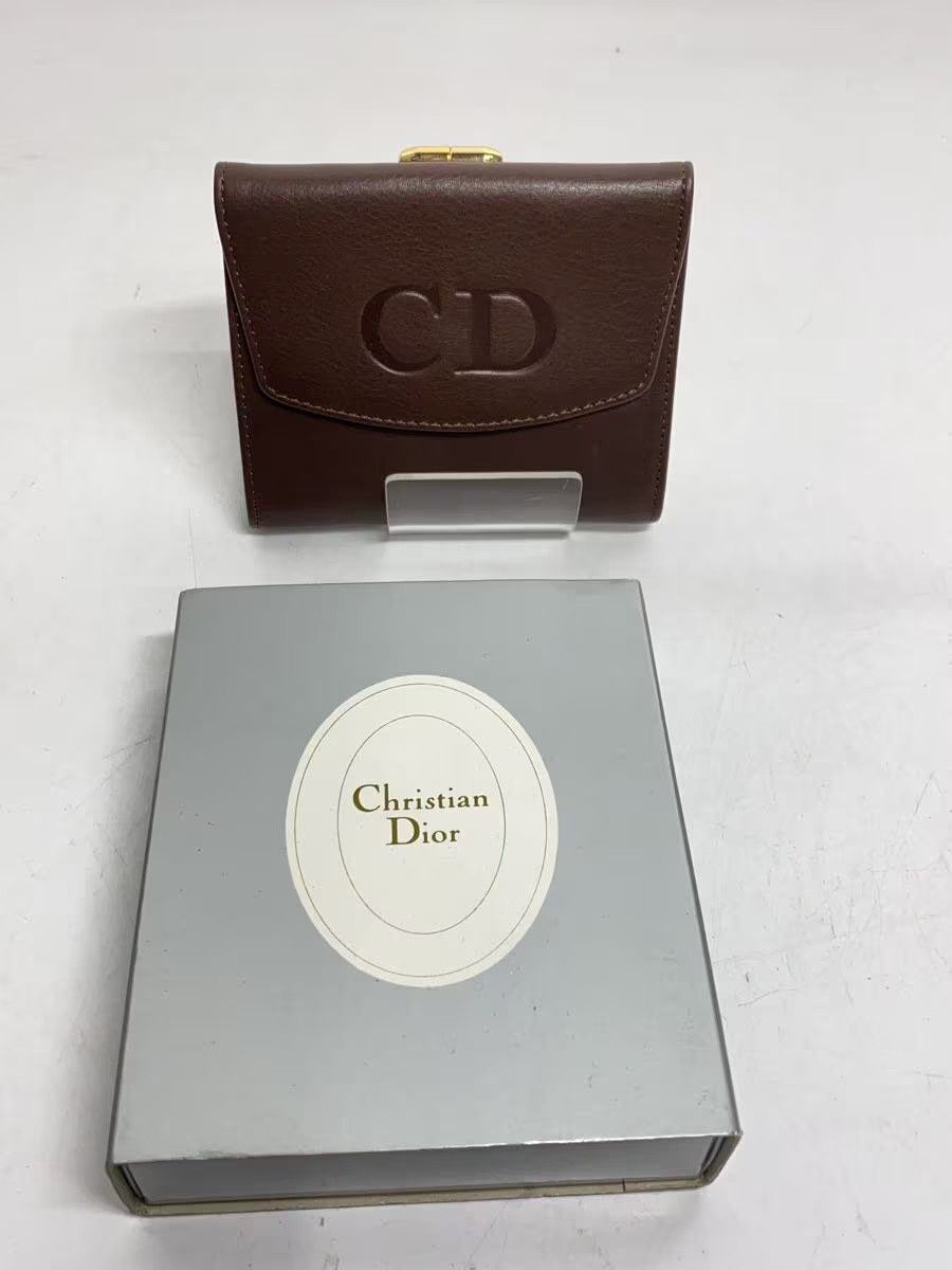 Dior Dior Leather Wallet Brown Size ONE SIZE - 9 Thumbnail