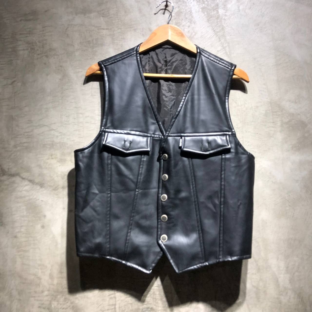 Moschino Moschino Leather Vest Size 50R - 1 Thumbnail