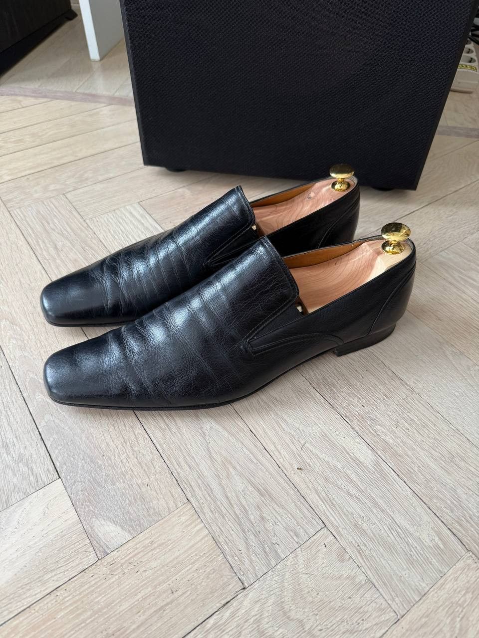 Moreschi Black Morochi leather loafers Size US 10.5 / EU 43-44 - 3 Thumbnail