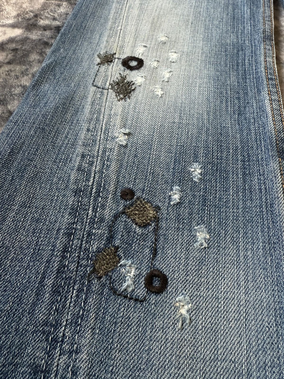 Hysteric Glamour × Japanese Brand Bartack Japan Asymmetrical Revolver Gun Pocket Jeans Size US 28 / EU 44 - 16 Thumbnail