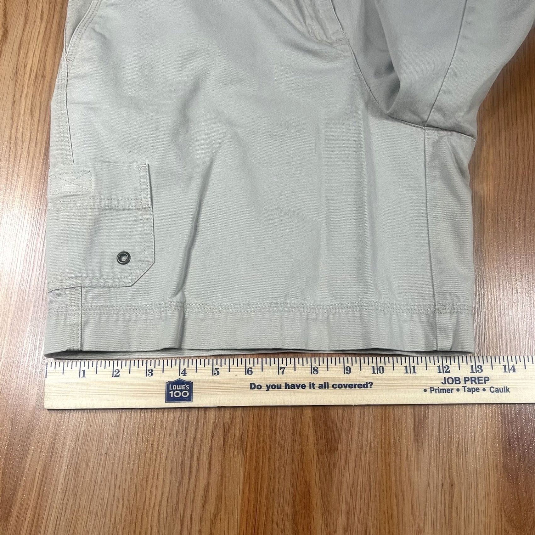 Vintage Rafaella Shorts Womens Size 12 Beige Khaki Chino 100% Cotton Flat Front Pockets Size 34" / US 12 / IT 48 - 7 Thumbnail