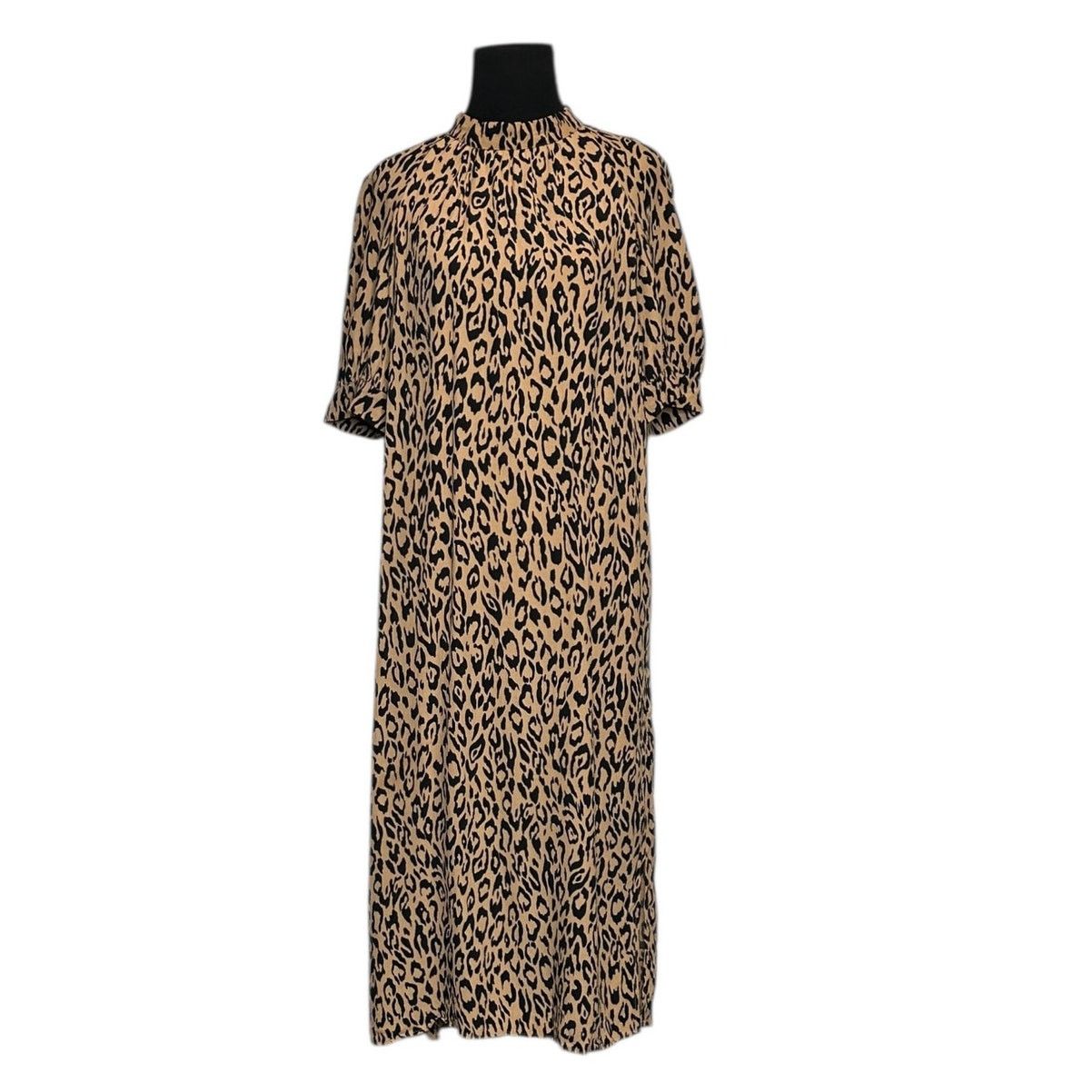 Anthropologie Leopard Print Short Sleeves Midi Dress size XS
