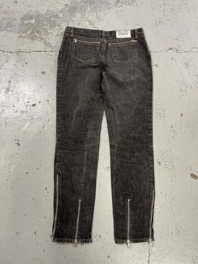 Dolce & Gabbana AW2003 Dolce & Gabbana Multi Zips Grey Denim Jeans Size US 31 - 2 Thumbnail