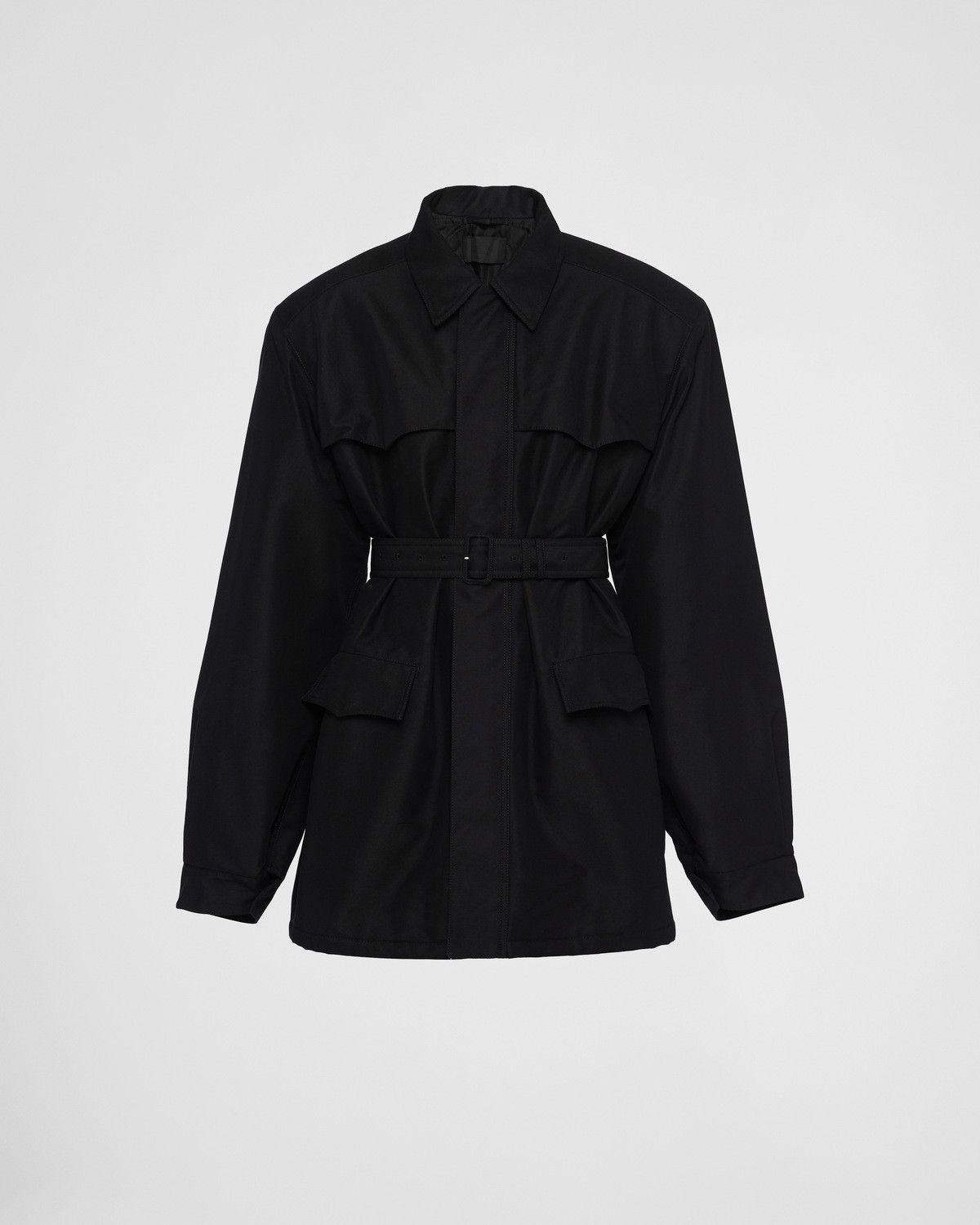 o1w1db11123 Technical fabric parka in Black