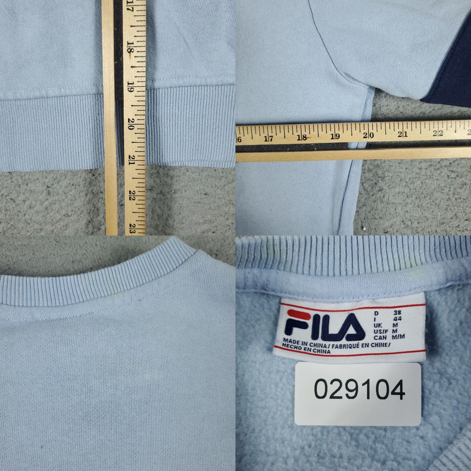 Fila FILA Women's Sweater Pullover Casual Knit Crew Neck Cotton Blend Blue M Fall Winter Modern Womens Size M / US 6-8 / IT 42-44 - 8 Thumbnail