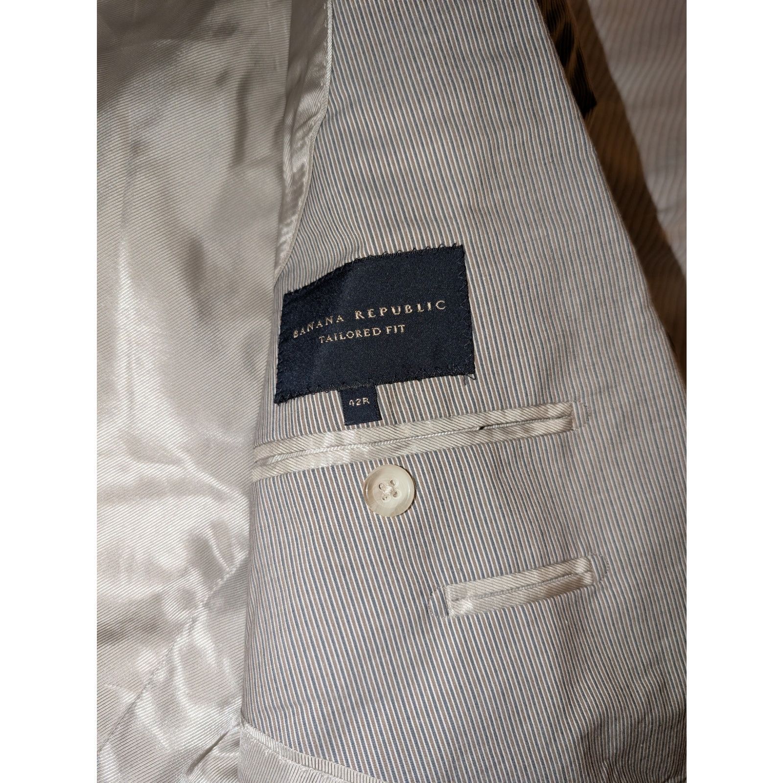 Banana Republic Banana Republic Cotton One Button Blazer 42R Tailored fit Size 42R - 9 Thumbnail