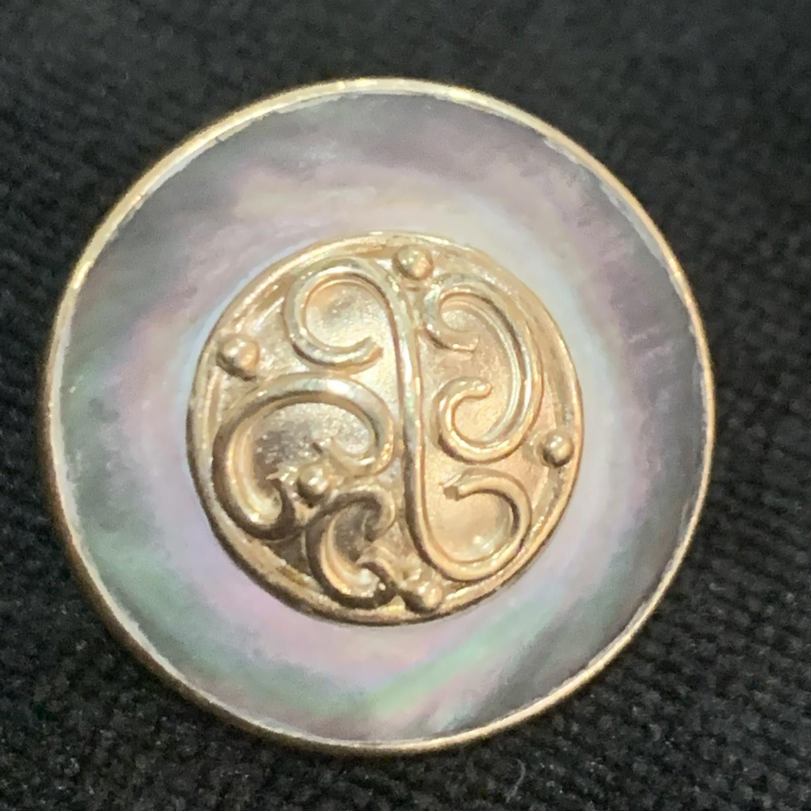 Unknown London Vintage 925 Silver, Black Mother of Pearl Earrings, 7/8” Size ONE SIZE - 5 Thumbnail