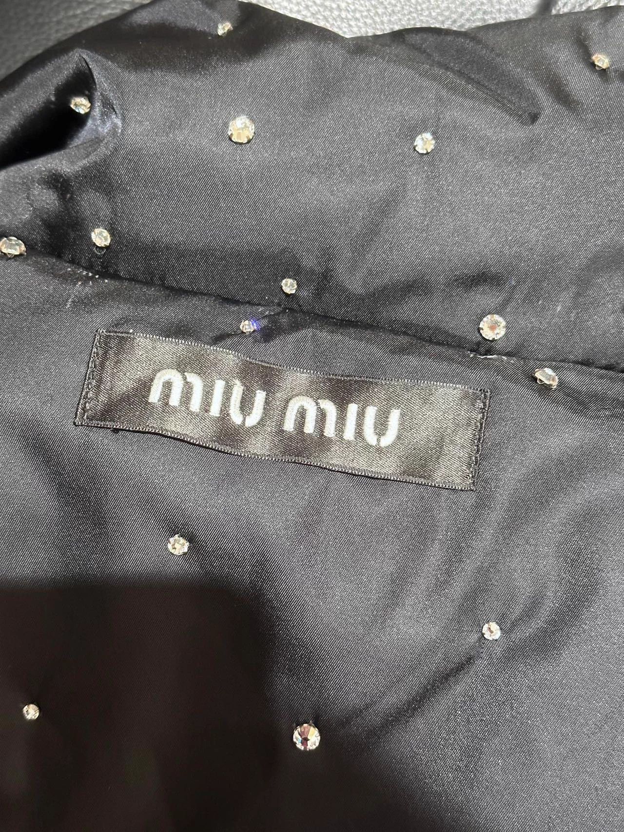 Miu Miu Miu Miu Black Full Crystal Stand Collar Short Down Jacket 36 Size XS / US 0-2 / IT 36-38 - 4 Thumbnail
