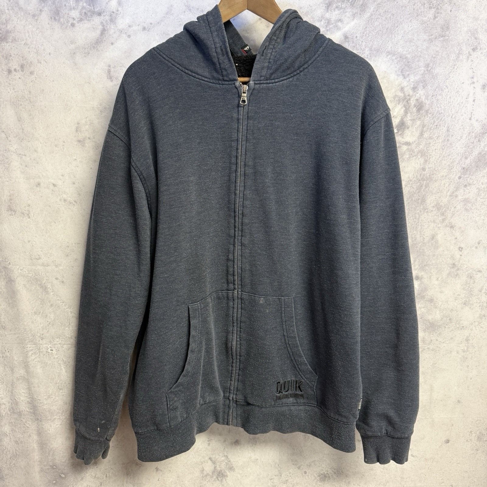 Quiksilver Vintage Quiksilver Hoodie Sweatshirt Mens XL Blue Zip Lined Size US XL / EU 56 / 4 - 1 Thumbnail