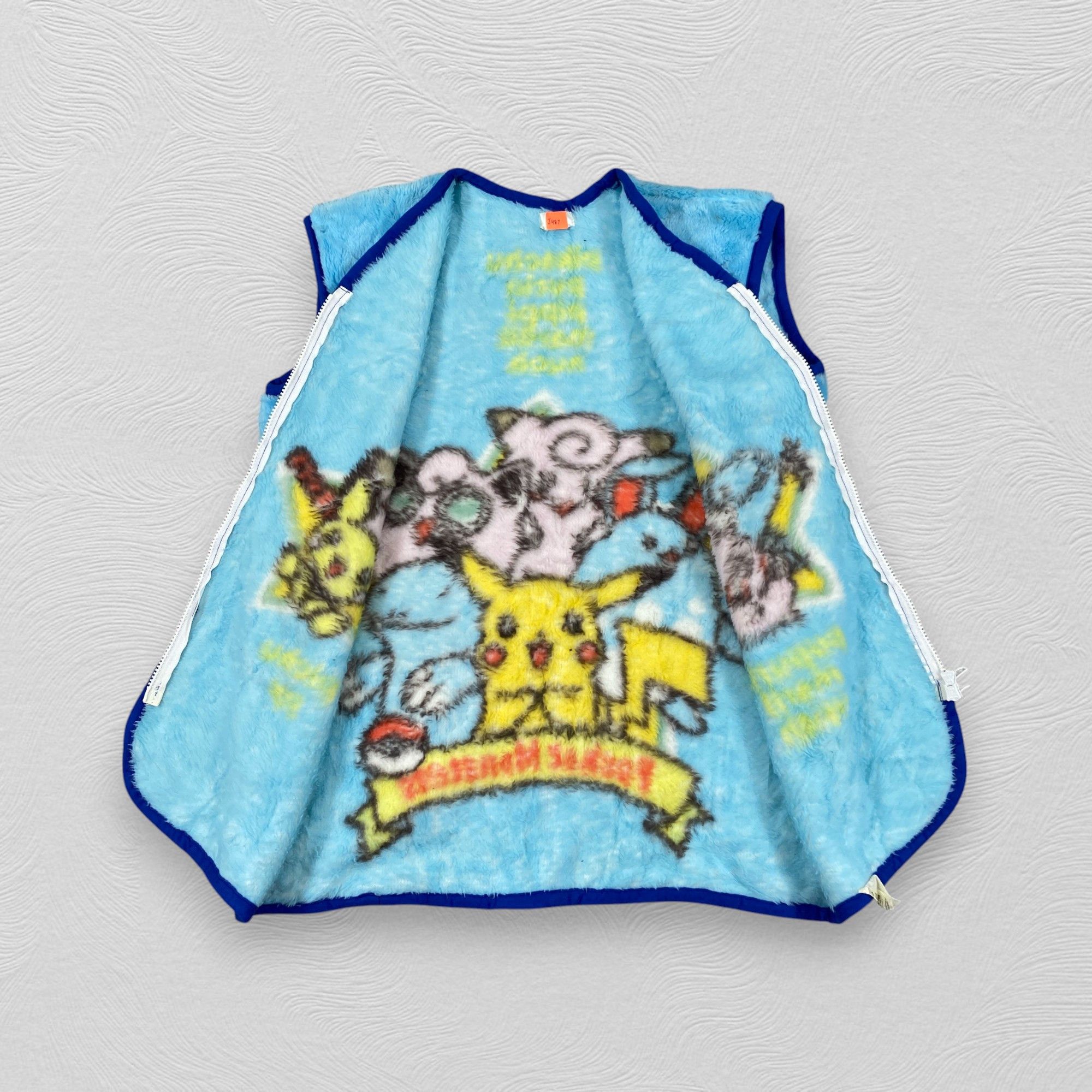 Japanese Brand Vintage Pocket Monsters Pokemon Fleece Vest- J487 Size US M / EU 48-50 / 2 - 3 Thumbnail