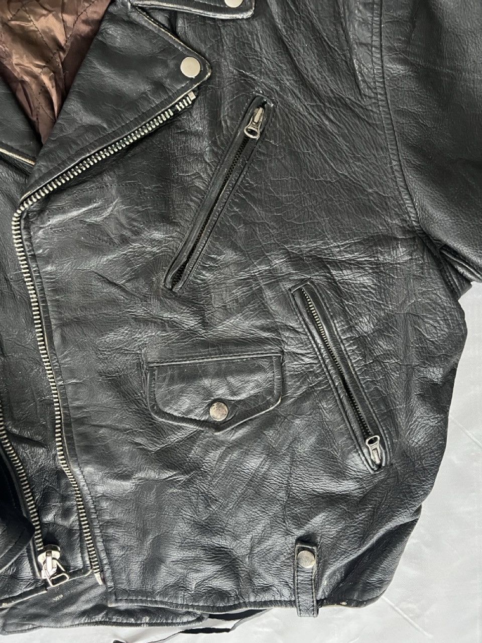Avirex Avirex USA Leather Biker Jacket – XL – Made in Korea – 1990s Size US XL / EU 56 / 4 - 11 Thumbnail