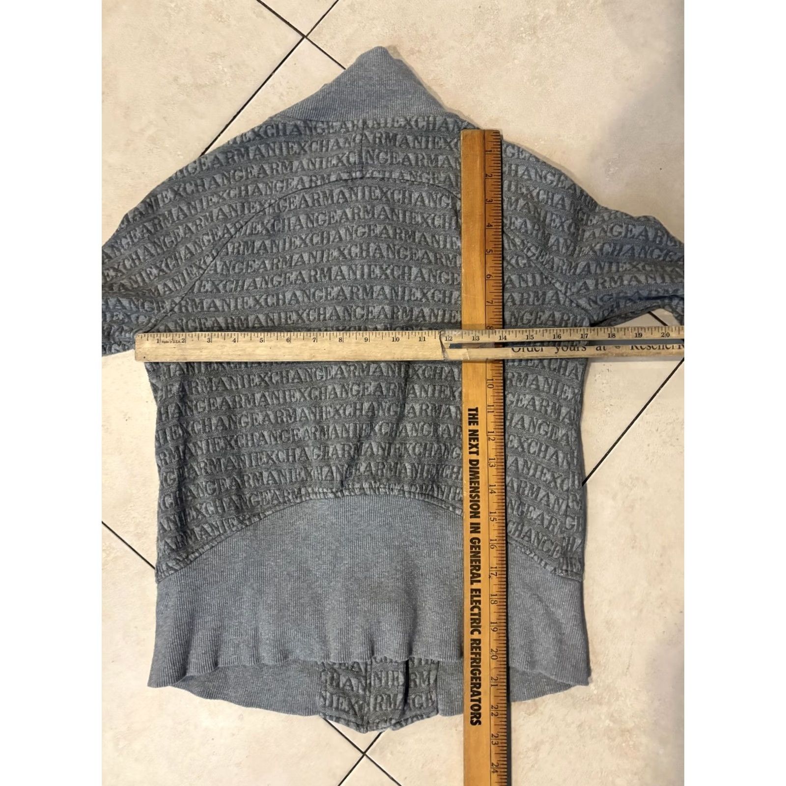 Armani Exchange Armani Exchange Sweater Womens Small Gray Full Zip Monogram Logo Stand Collar Size S / US 4 / IT 40 - 6 Thumbnail