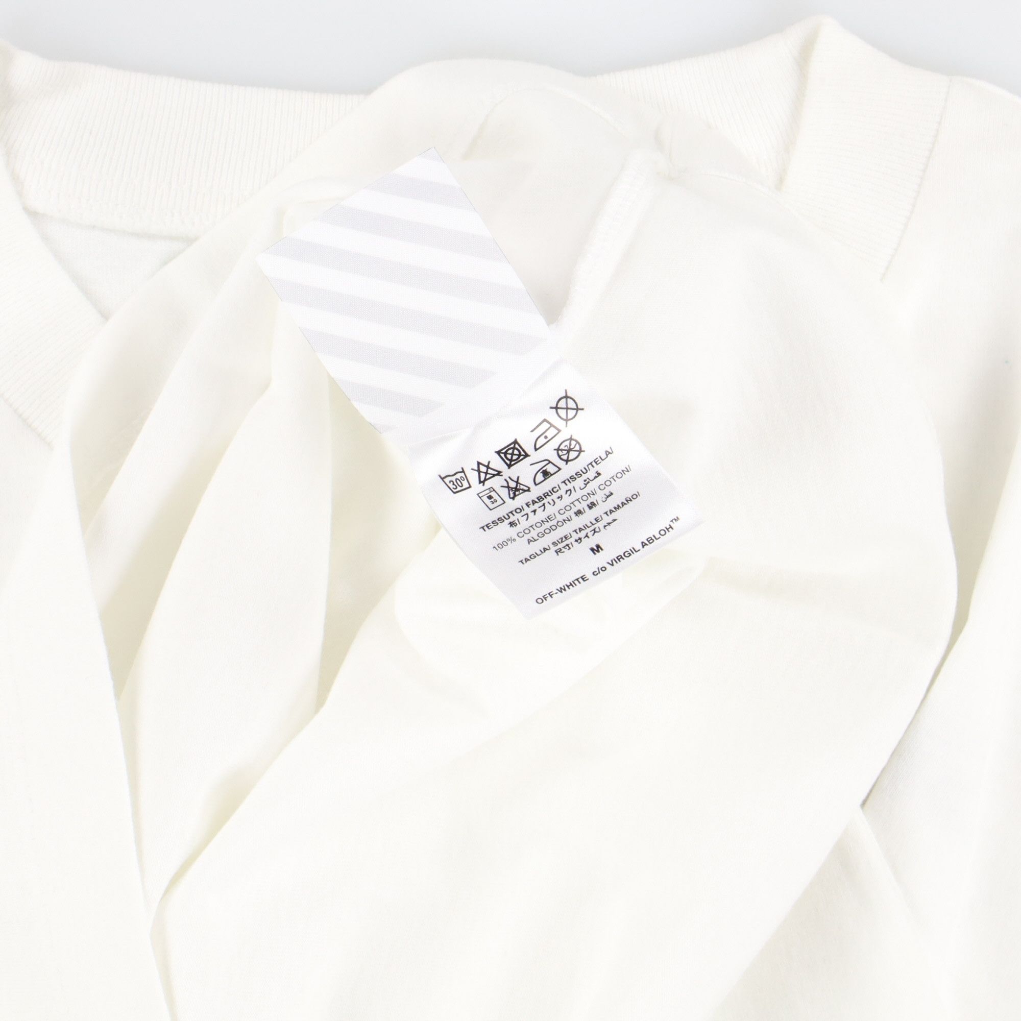 Off-White White Wavy Line Logo T-Shirt Size US M / EU 48-50 / 2 - 7 Thumbnail