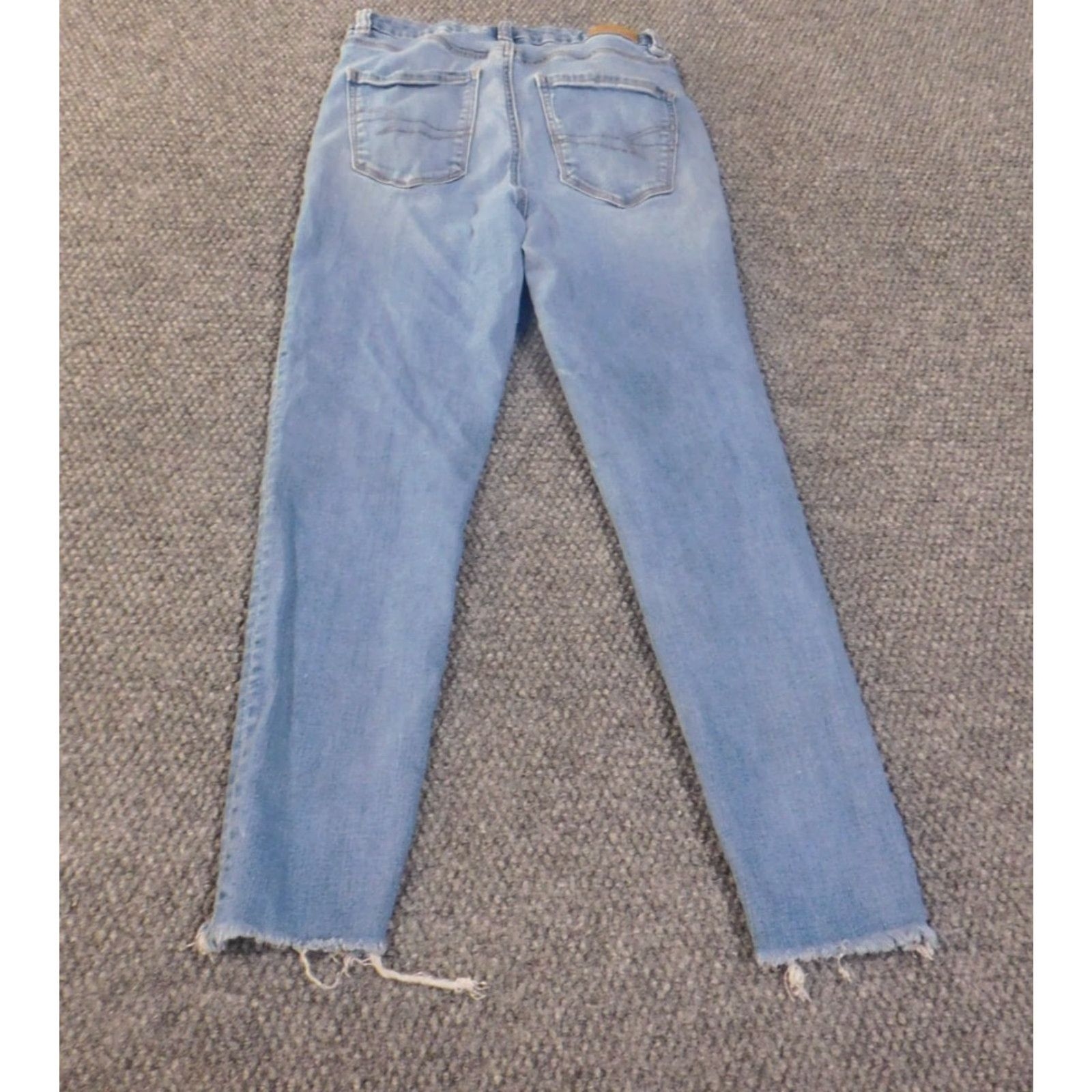 American Eagle Outfitters American Eagle Jeans Womens size 4 Jegging Denim Stretch Straight Rise Mid Regular Distressed Zipper Dark Blue Size 27" / US 4 / IT 40 - 7 Thumbnail