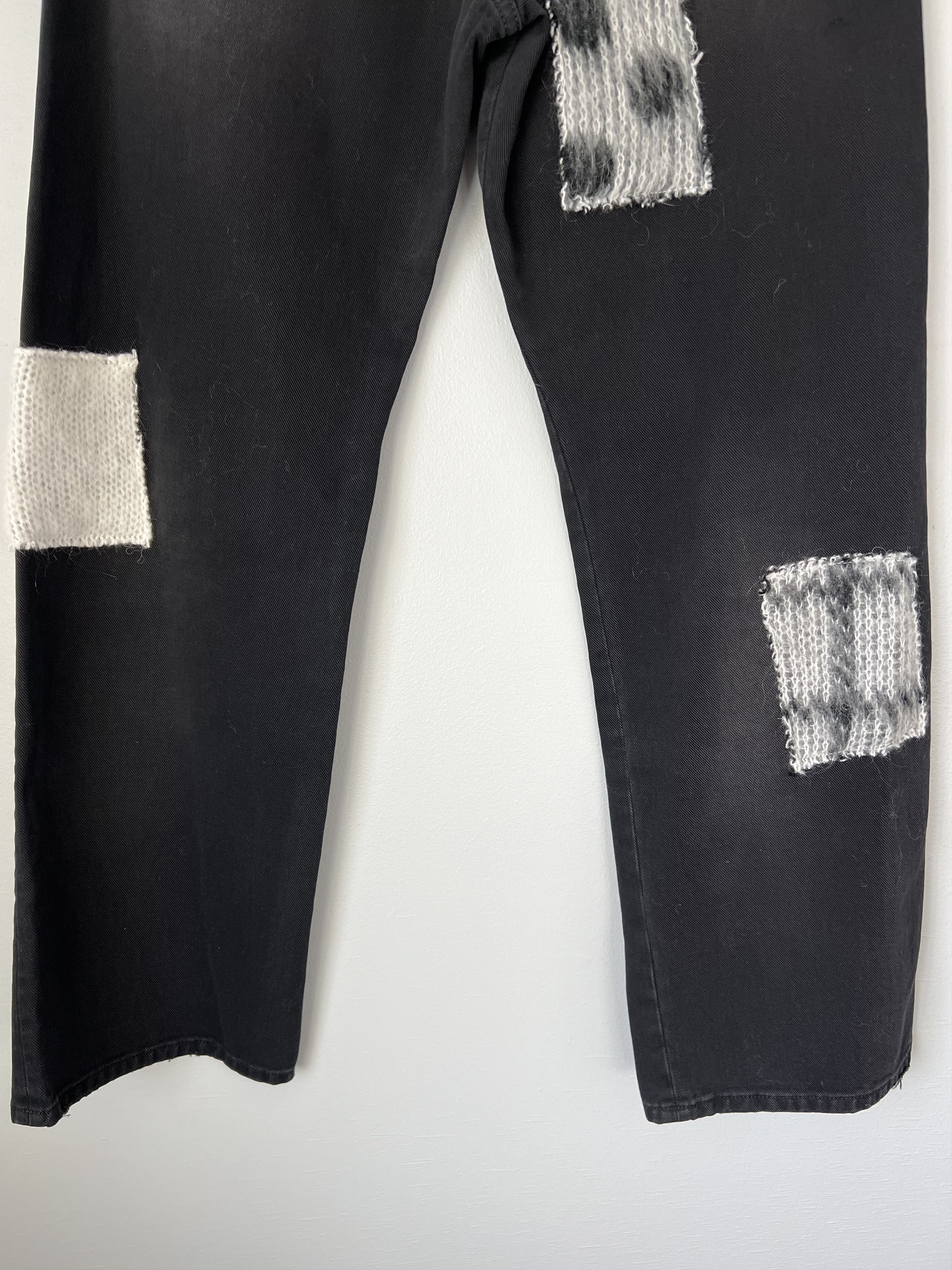 Marni Marni Patchwork Bleached Cotton Bull Denim in Black Size US 32 / EU 48 - 6 Thumbnail
