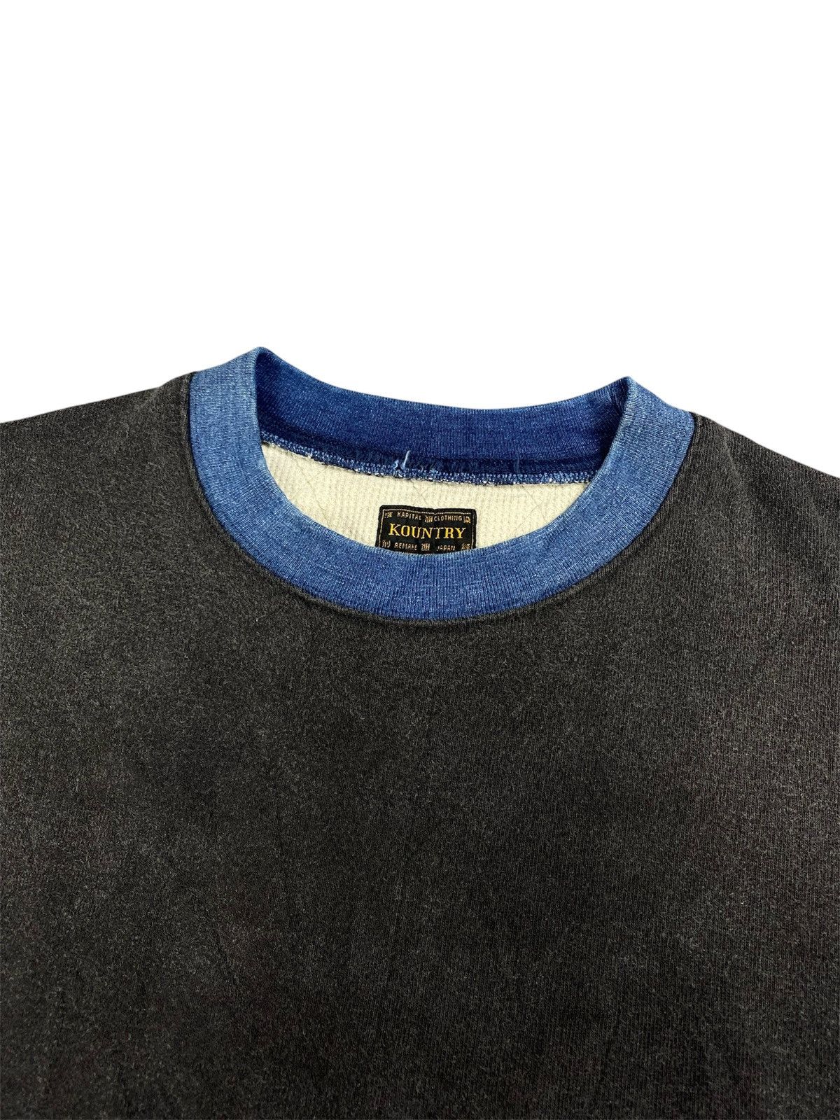 Kapital Kapital Kountry Indigo Waffle Two-Tone Sweater Size US L / EU 52-54 / 3 - 8 Thumbnail