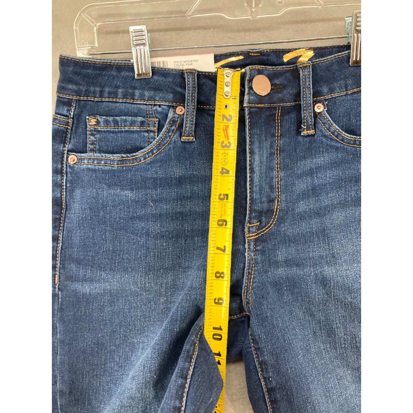Vintage Seven7 Bermuda Shorts Womens 6 Sunset NWT Stretch Denim Cotton Spandex Blue Mid Rise Flat Front Casual Womens 90s? Size 28" / US 6 / IT 42 - 4 Thumbnail