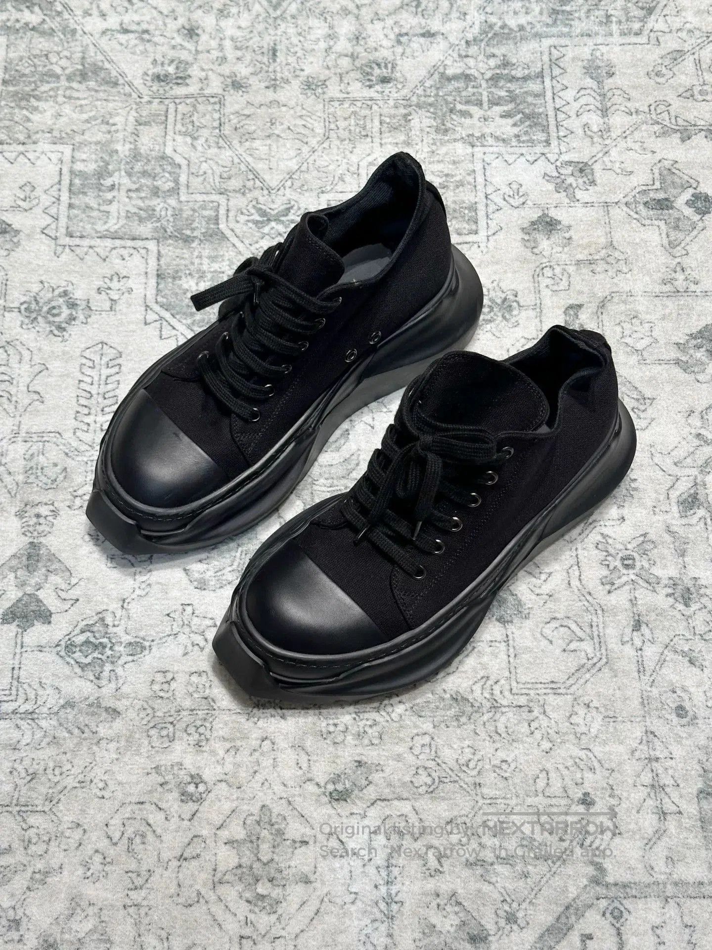 Rick Owens Rick Owens Platform Canvas Black Sneakers. Size US 6 / EU 39 - 3 Thumbnail