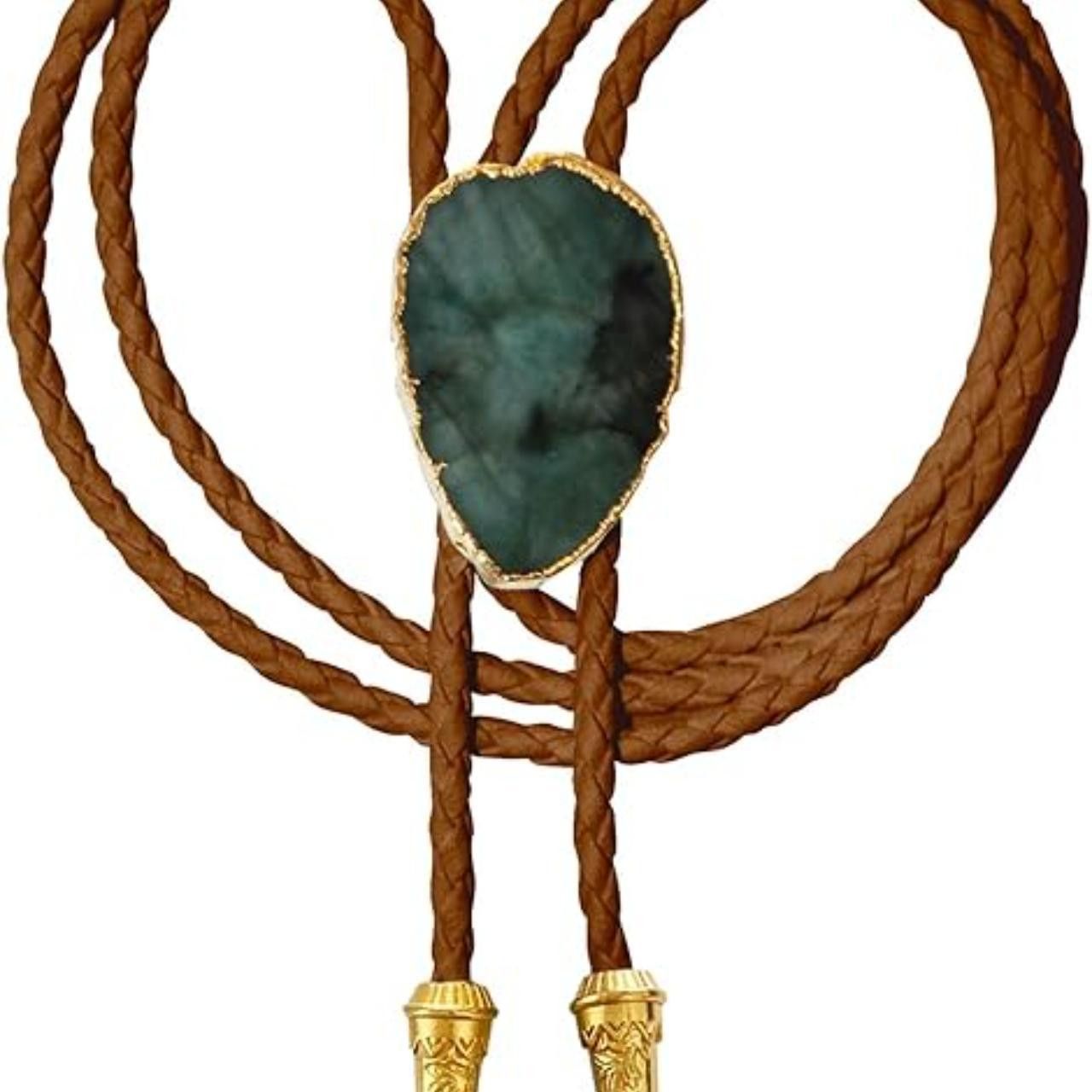 Other Brown Cord - Emerald - Bolo Tie Size ONE SIZE - 5 Thumbnail