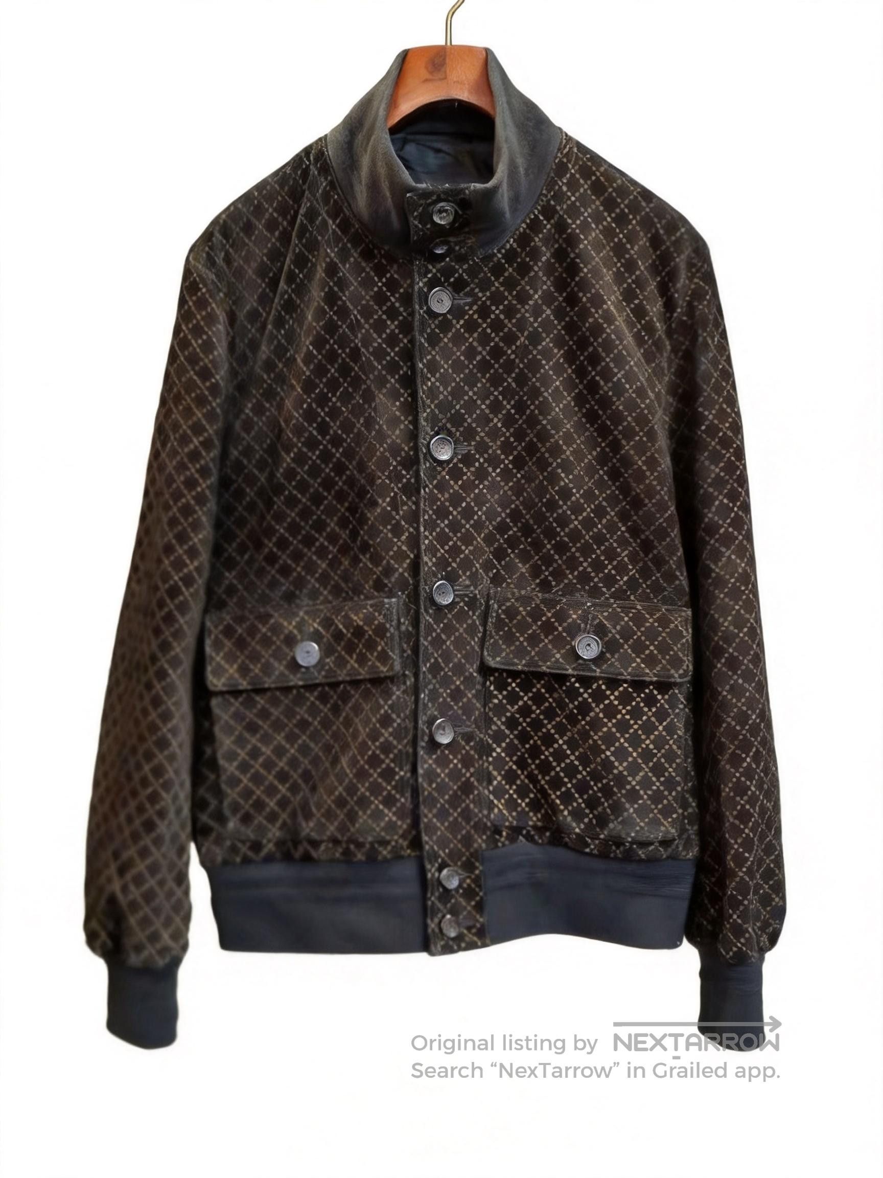 Gucci × Tom Ford Gucci by Tom Ford Leather Suede Zip Up Pocket