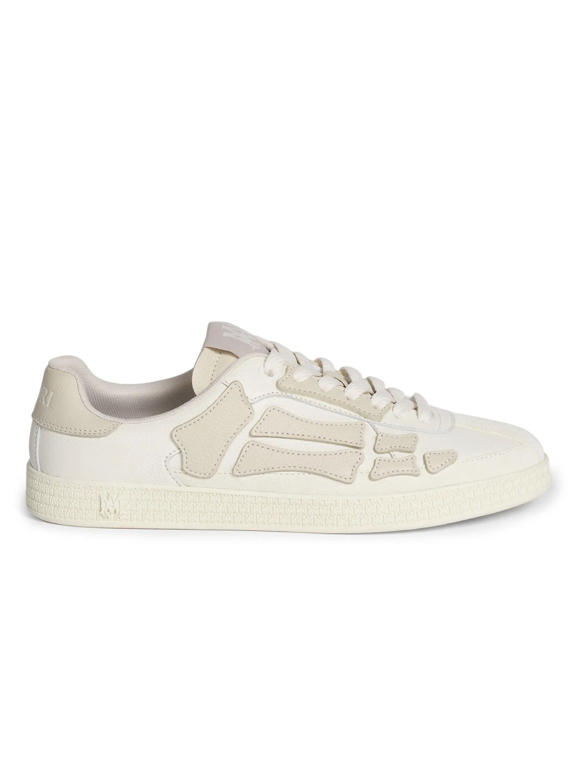 Amiri os11x1225 Pacific Bones Leather Sneakers in Birch Size US 11 / EU 44 - 1 Thumbnail
