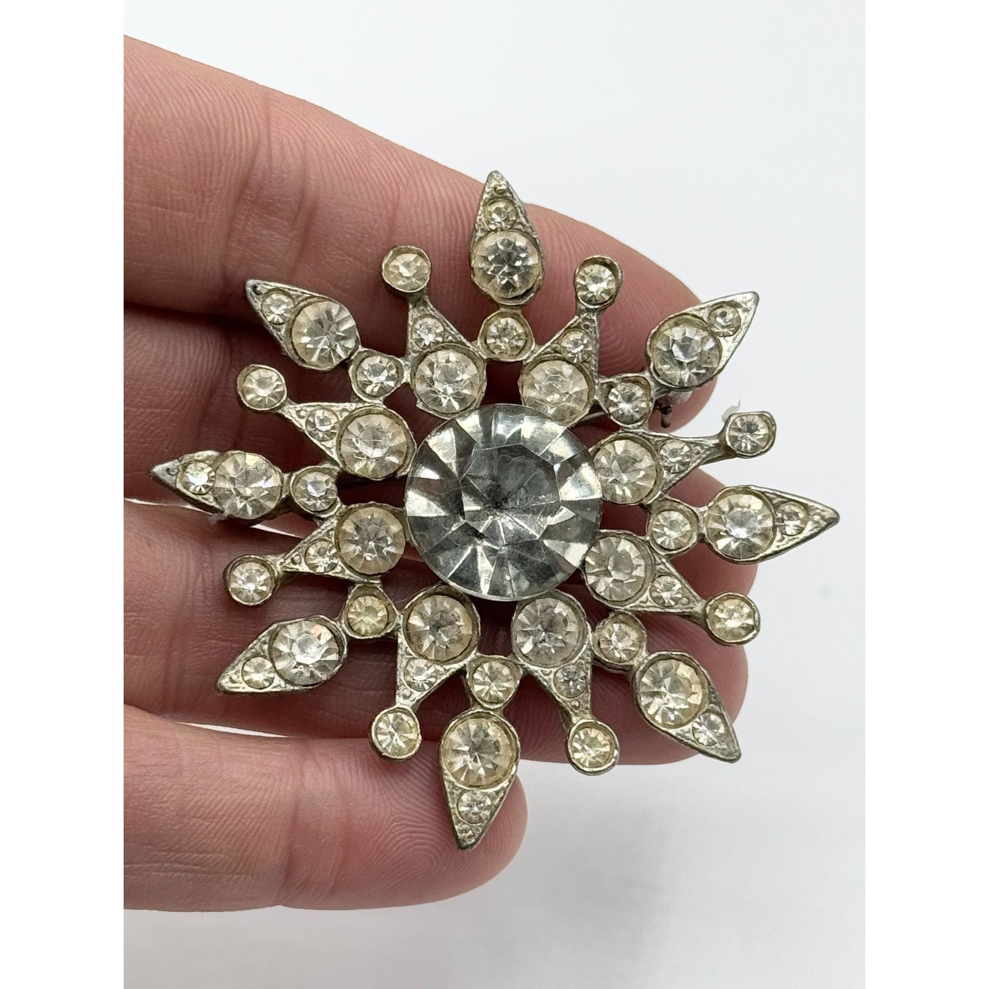 Vintage Vintage glass rhinestone Star brooch pin Size ONE SIZE - 3 Thumbnail
