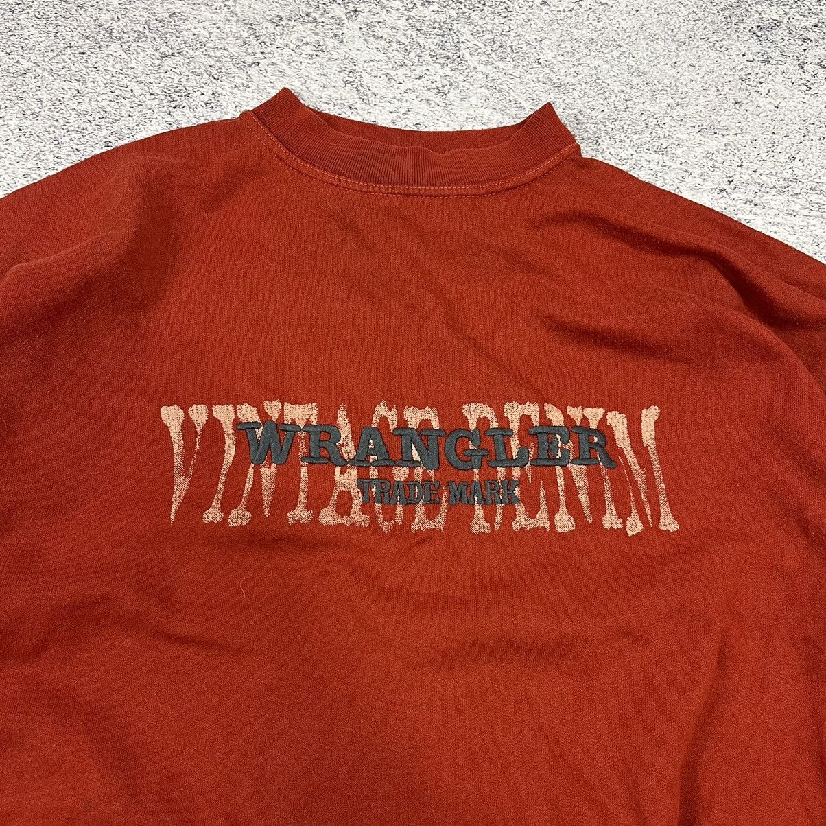 Vintage × Wrangler Vintage Wrangler sweatshirt Crewneck authentic 80s logo Size US XL / EU 56 / 4 - 2 Thumbnail