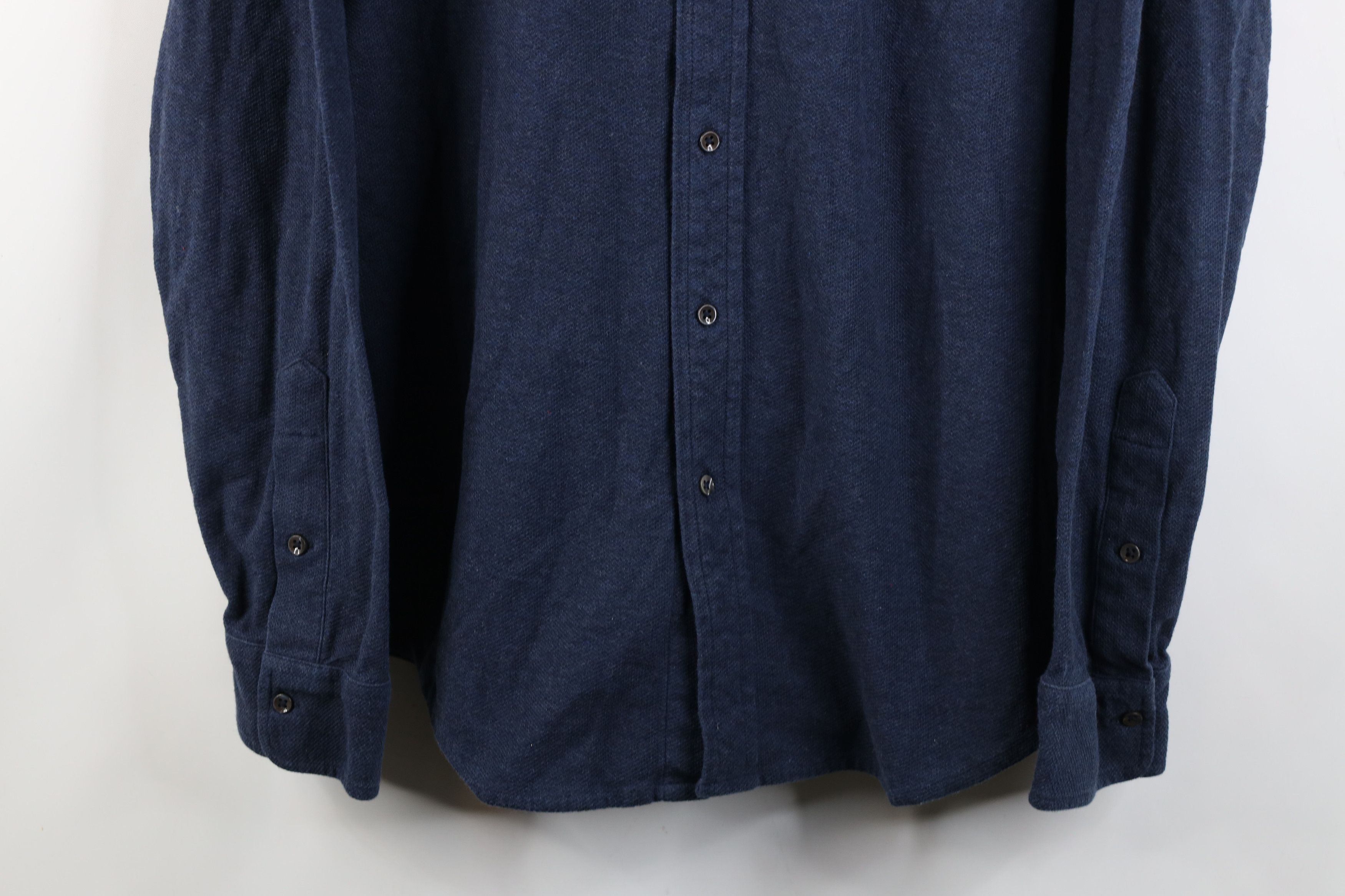 Ralph Lauren Vintage Y2K Ralph Lauren Thermal Knit Button Shirt Blue Size US XL / EU 56 / 4 - 3 Thumbnail
