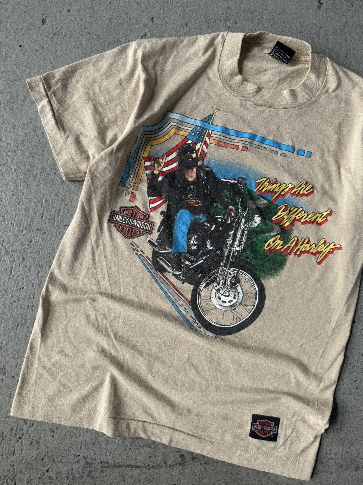 Harley Davidson 80’s Harley “Things are different” Tee Size US M / EU 48-50 / 2 - 2 Thumbnail