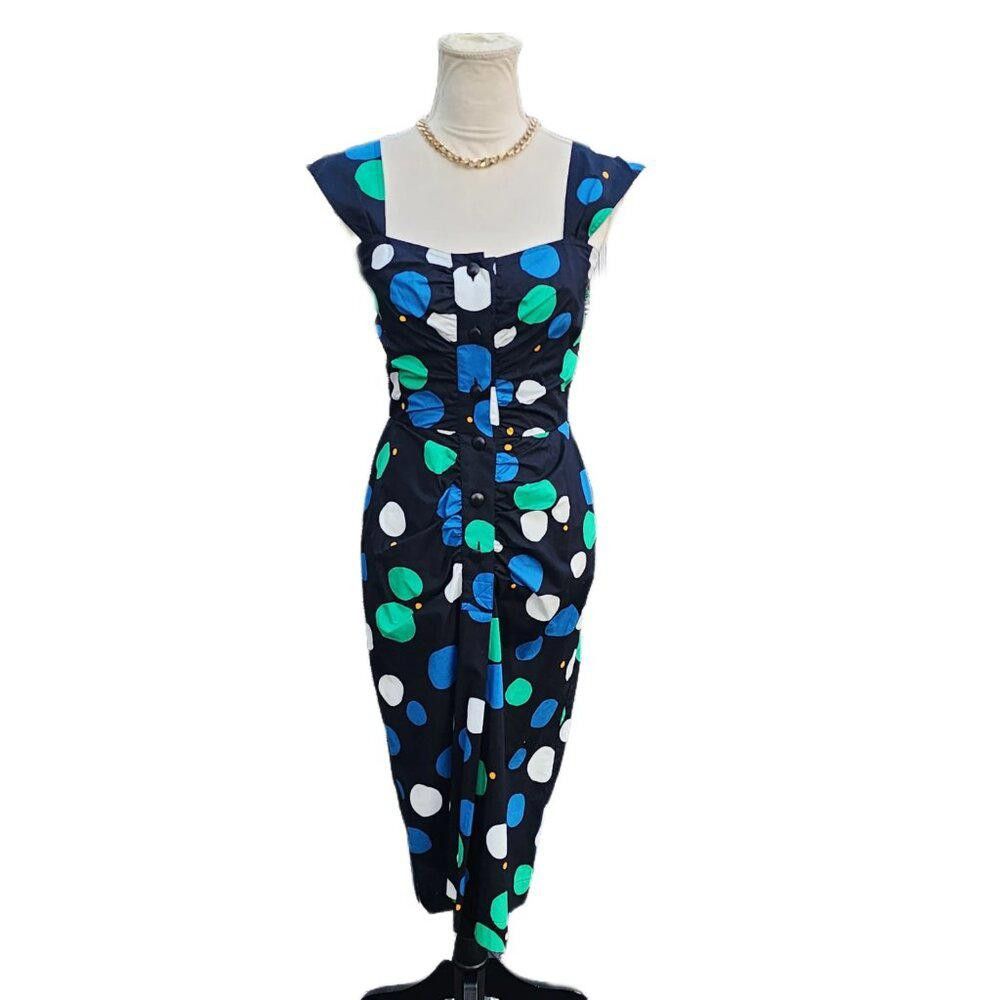 Yves Saint Laurent Yves Saint Laurent. 80s Polka Dot Sheath Dress. Size: 38/4 Size S / US 4 / IT 40 - 1 Thumbnail