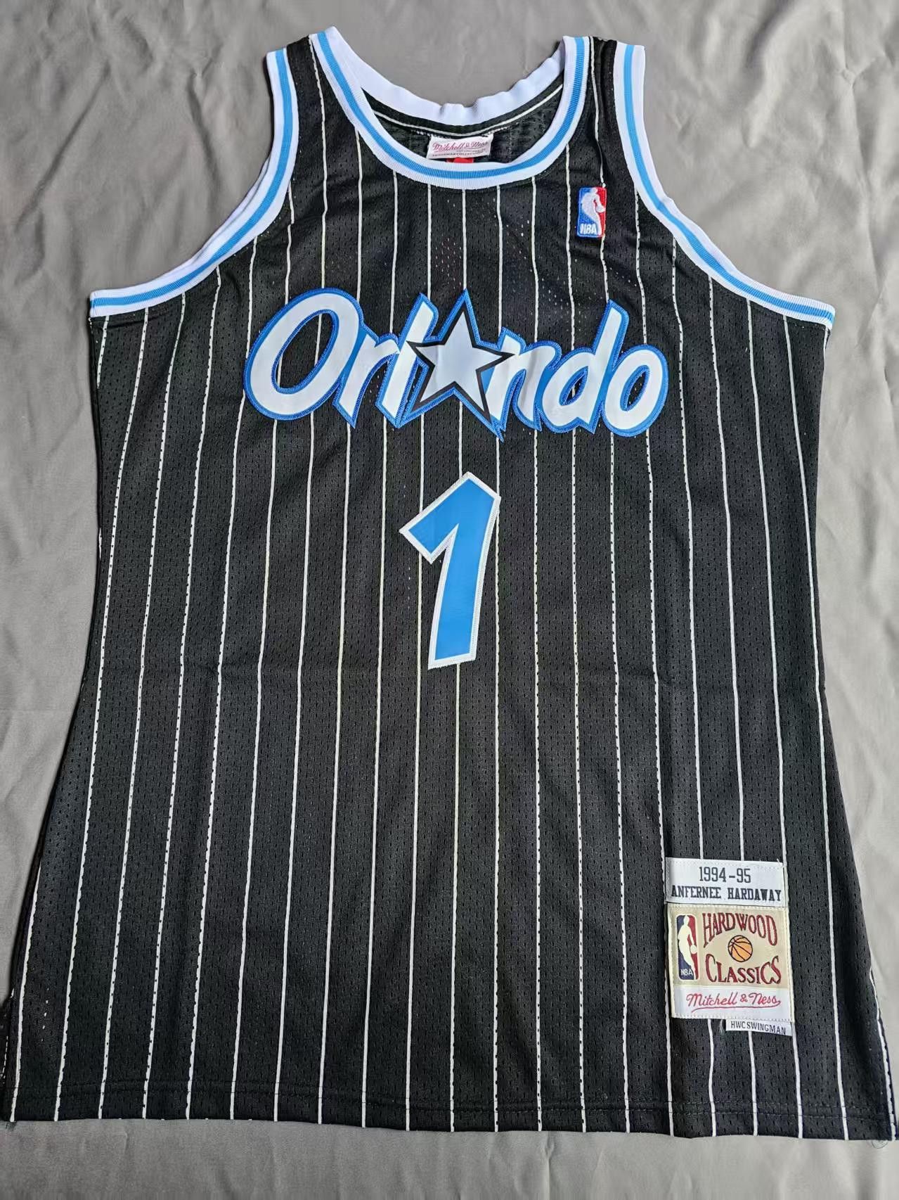 NBA #1 Anfernee Hardaway Jersey Orlando Magic 1994 95 Size US L / EU 52-54 / 3 - 2 Thumbnail